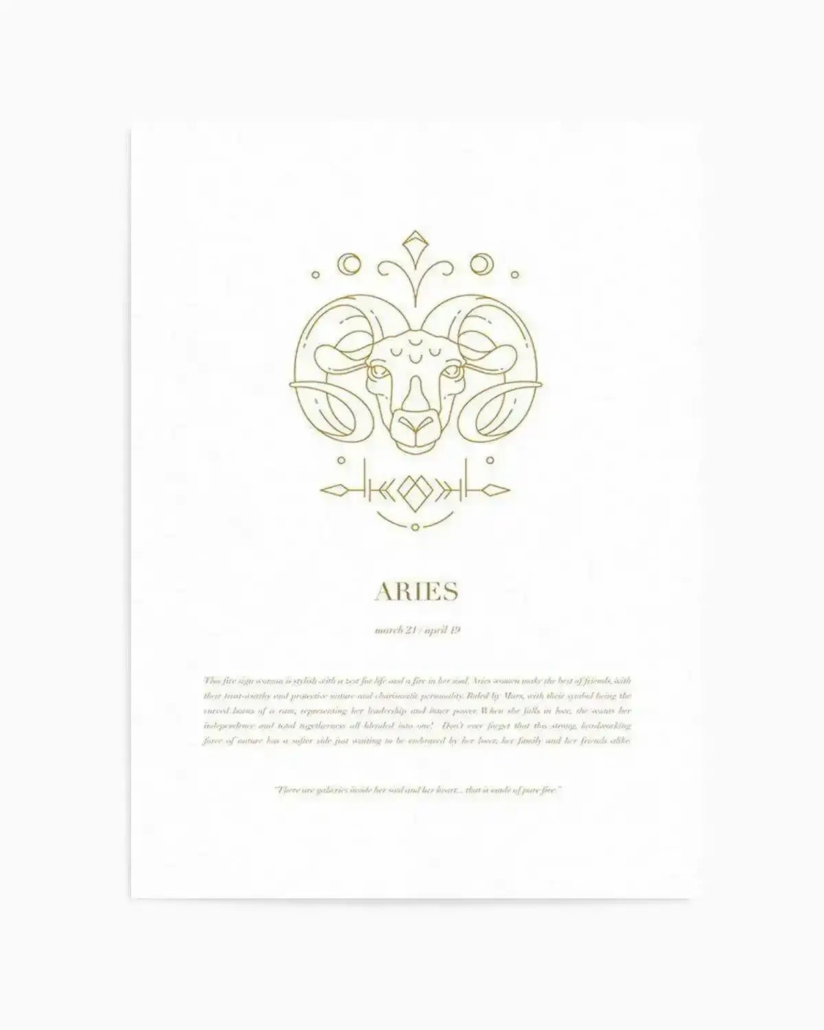 Aries | Celestial Zodiac Art Print from Olive et Oriel where you can shop wallpaper and artworks online