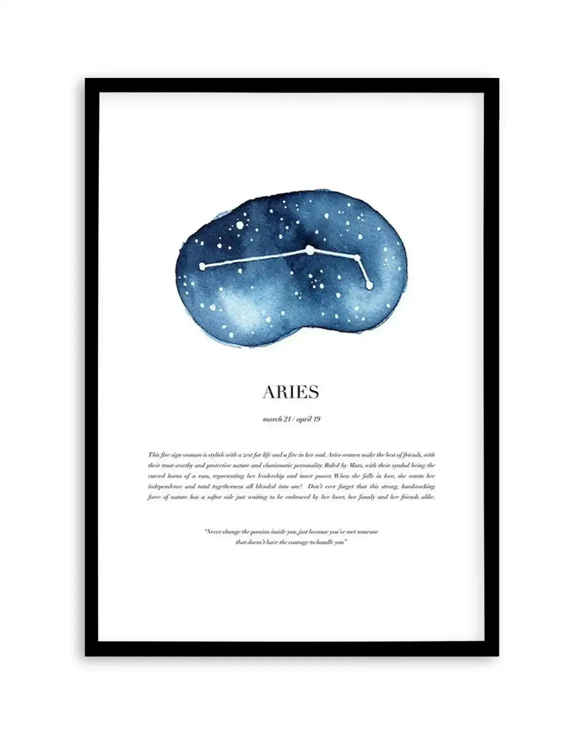 Aries | Watercolour Zodiac Art Print from Olive et Oriel where you can shop wallpaper and artworks online