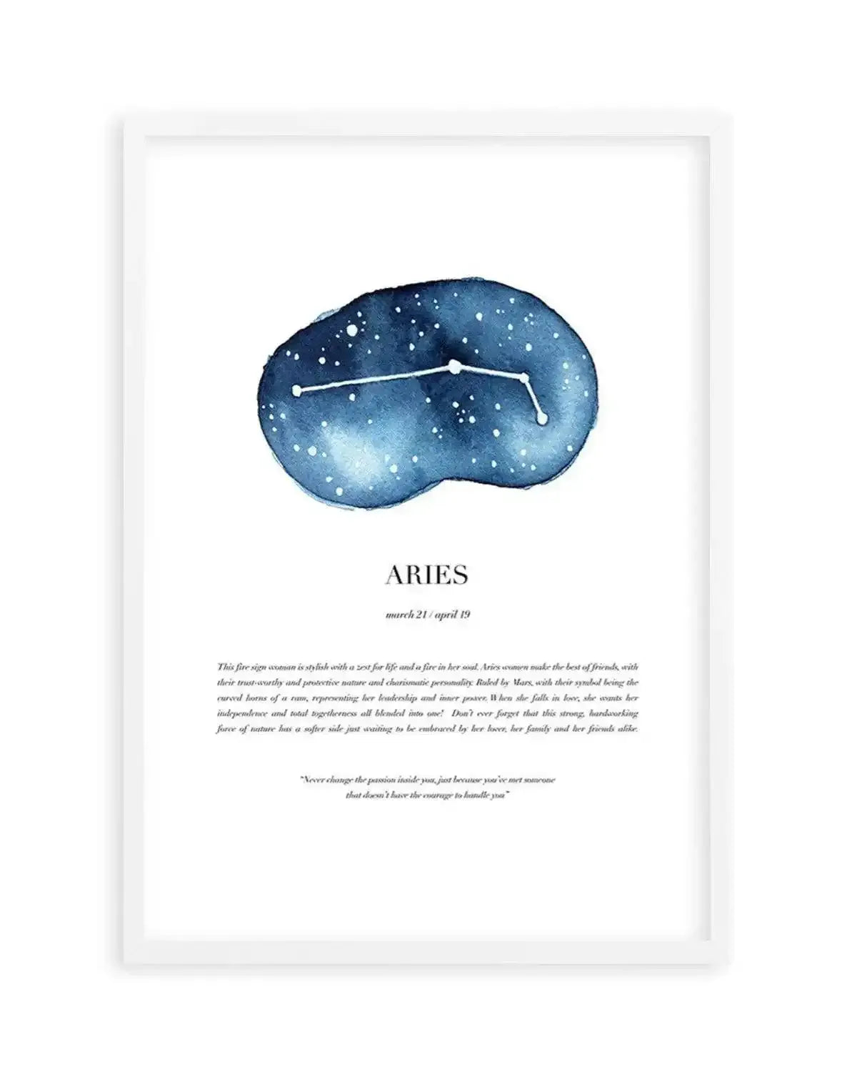 Aries | Watercolour Zodiac Art Print from Olive et Oriel where you can shop wallpaper and artworks online
