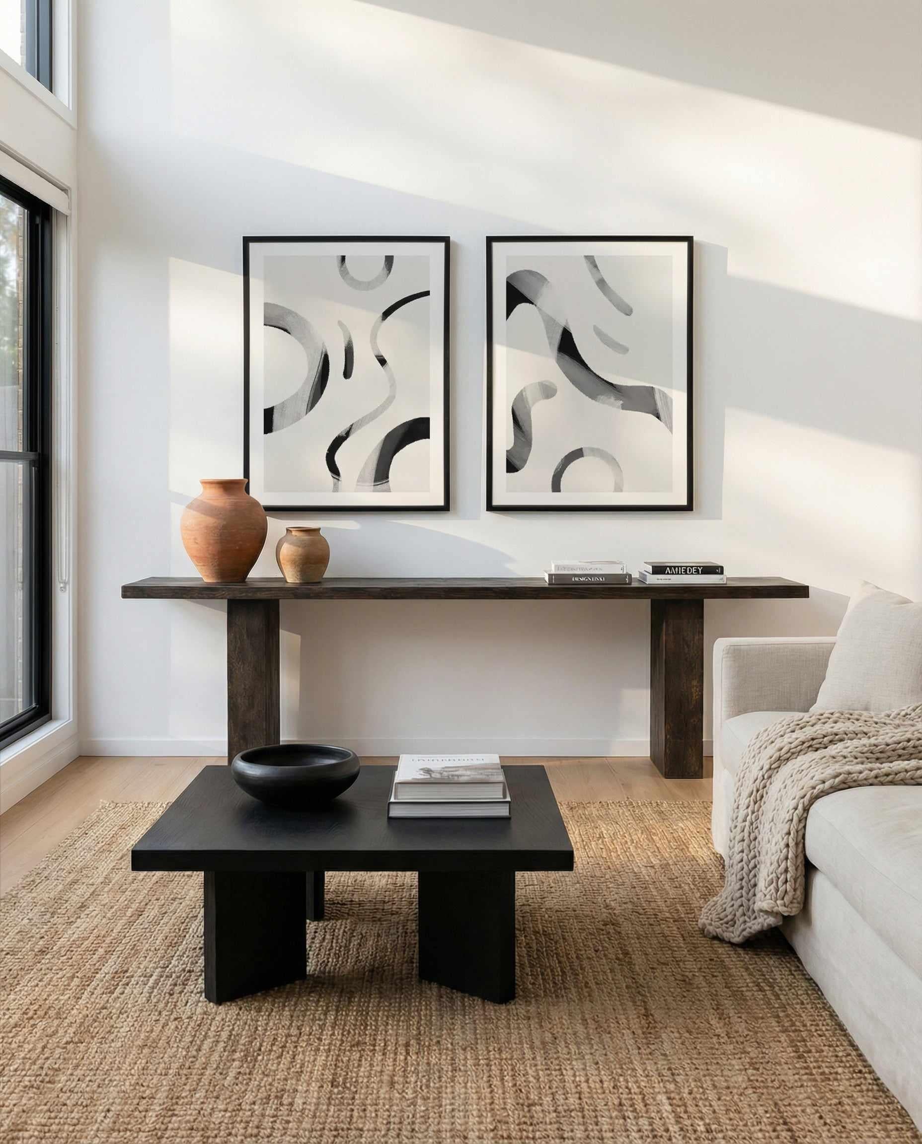 Arrondi I & II Art Print Set of 2 | Matching Wall Art from Olive et Oriel where you can shop wallpaper and artworks online