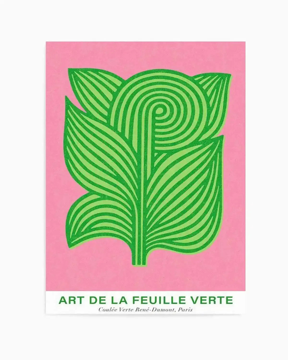 Art De La Feuille Verte Art Print from Olive et Oriel where you can shop wallpaper and artworks online