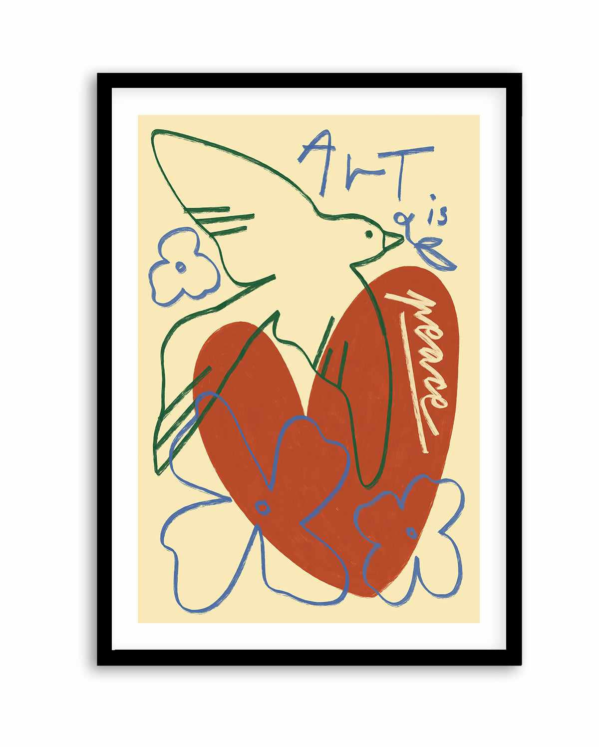 Art is Peace | Art Print from Olive et Oriel where you can shop wallpaper and artworks online