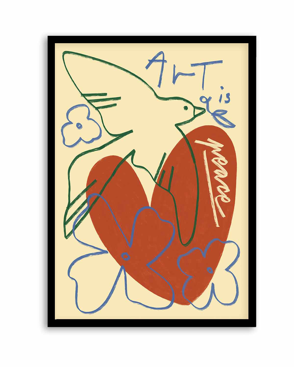 Art is Peace | Art Print from Olive et Oriel where you can shop wallpaper and artworks online