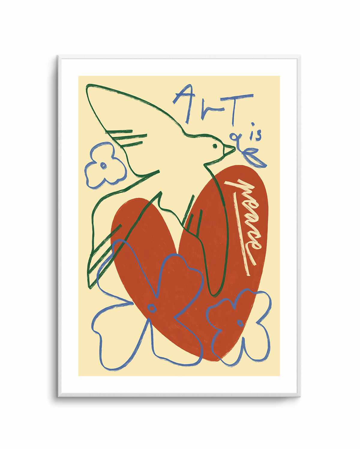 Art is Peace | Art Print from Olive et Oriel where you can shop wallpaper and artworks online