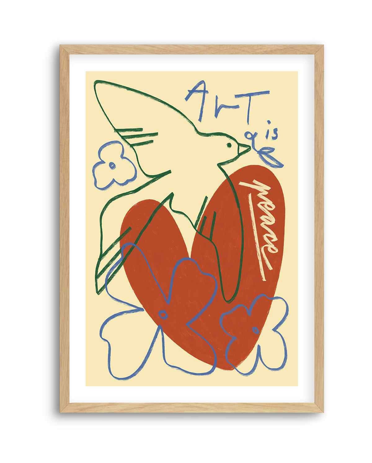 Art is Peace | Art Print from Olive et Oriel where you can shop wallpaper and artworks online