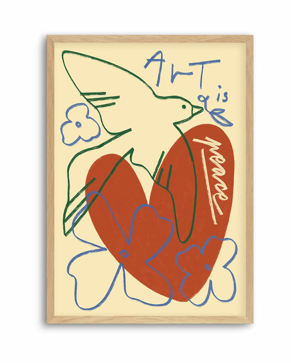 Art is Peace | Art Print from Olive et Oriel where you can shop wallpaper and artworks online