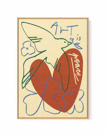 Art is Peace | Framed Canvas Art Print from Olive et Oriel where you can shop wallpaper and artworks online