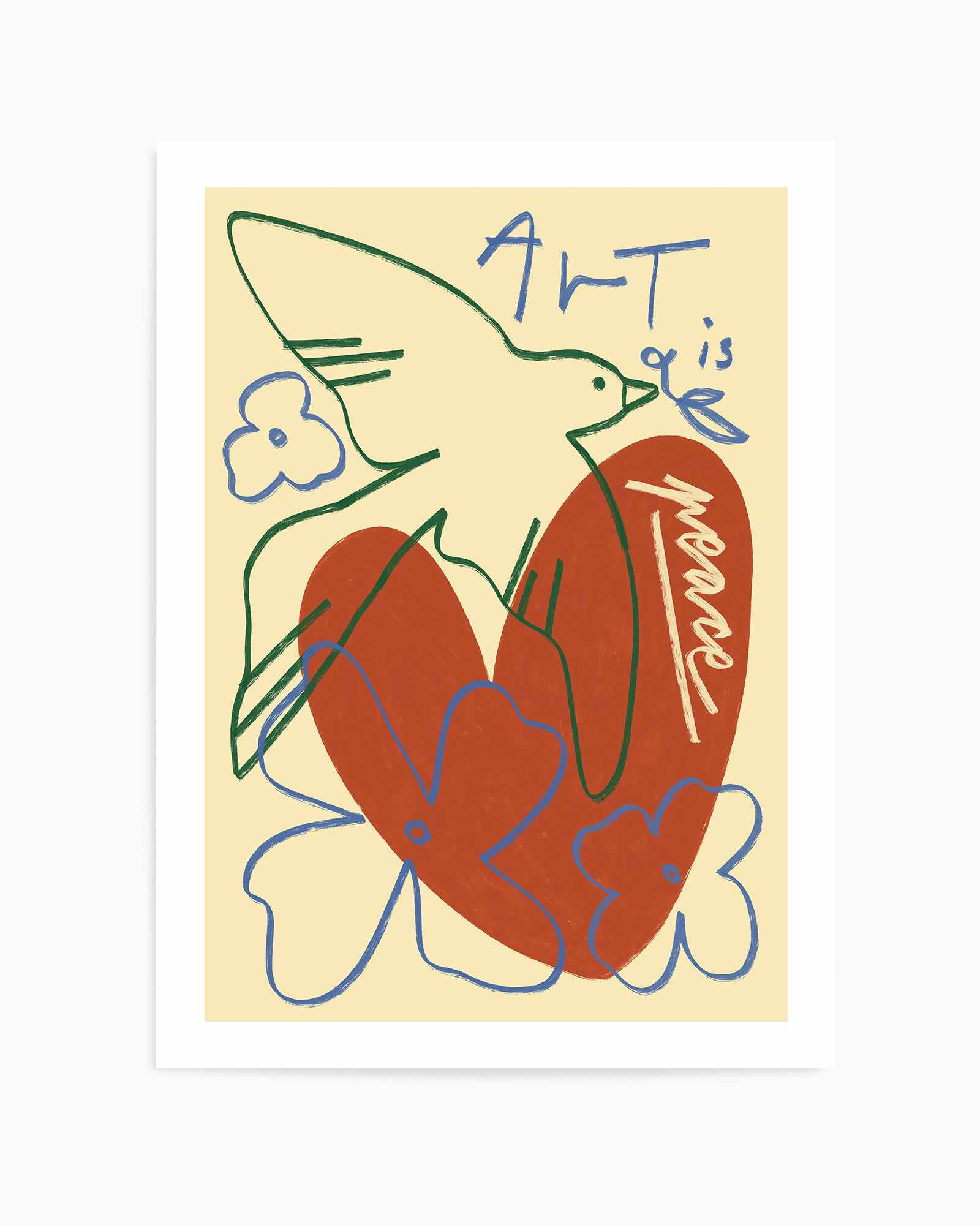 Art is Peace | Art Print from Olive et Oriel where you can shop wallpaper and artworks online