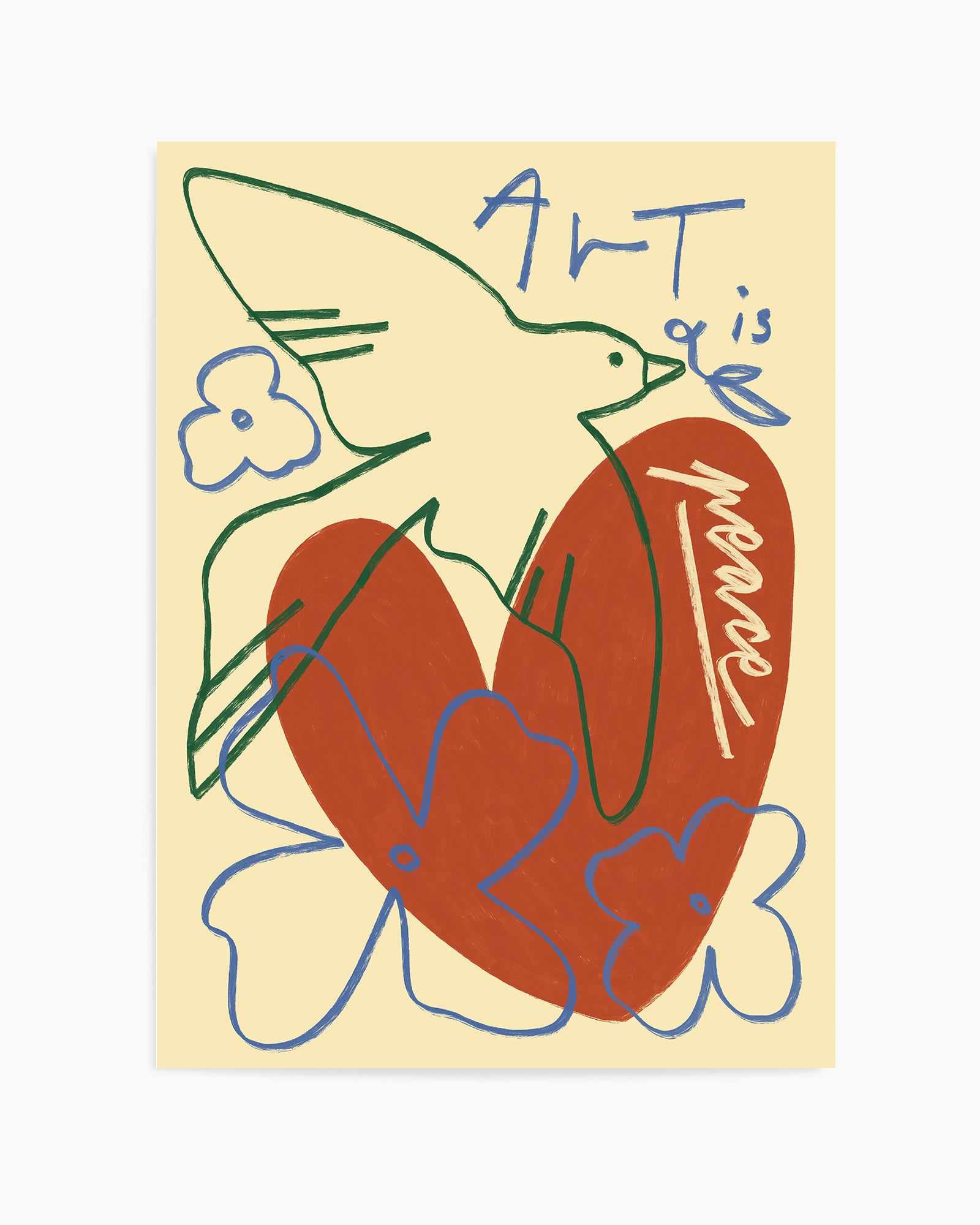 Art is Peace | Art Print from Olive et Oriel where you can shop wallpaper and artworks online