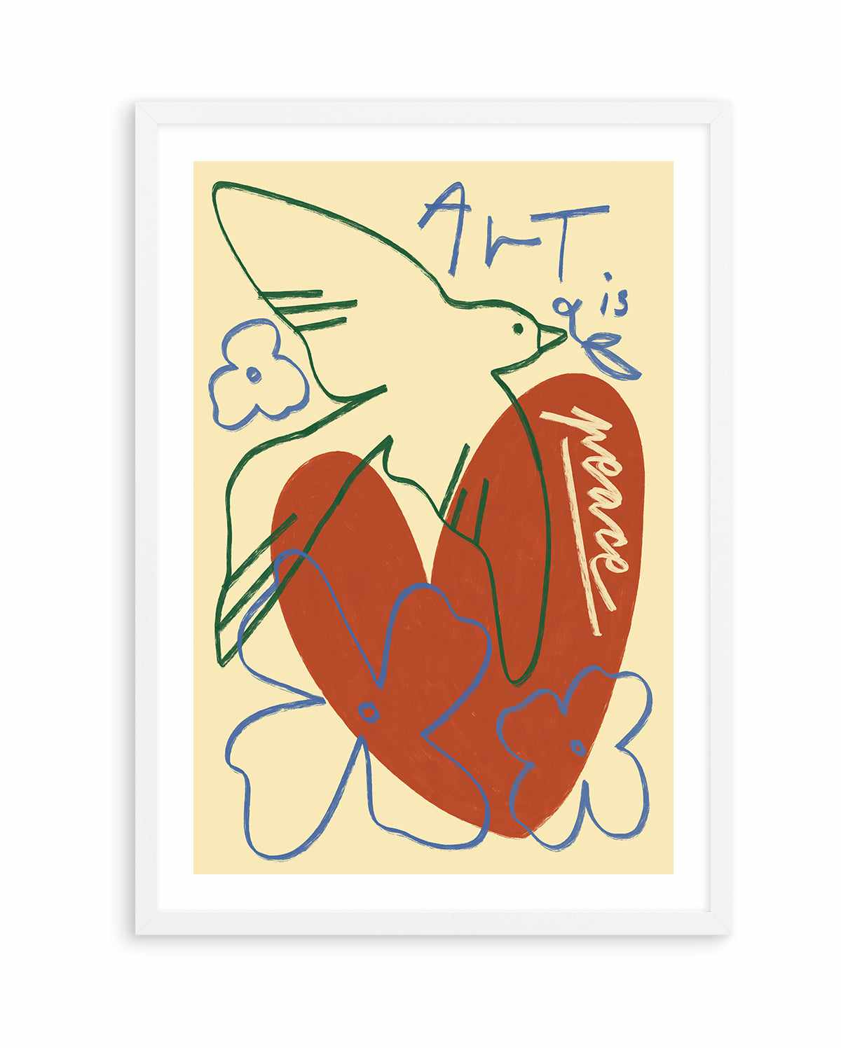 Art is Peace | Art Print from Olive et Oriel where you can shop wallpaper and artworks online