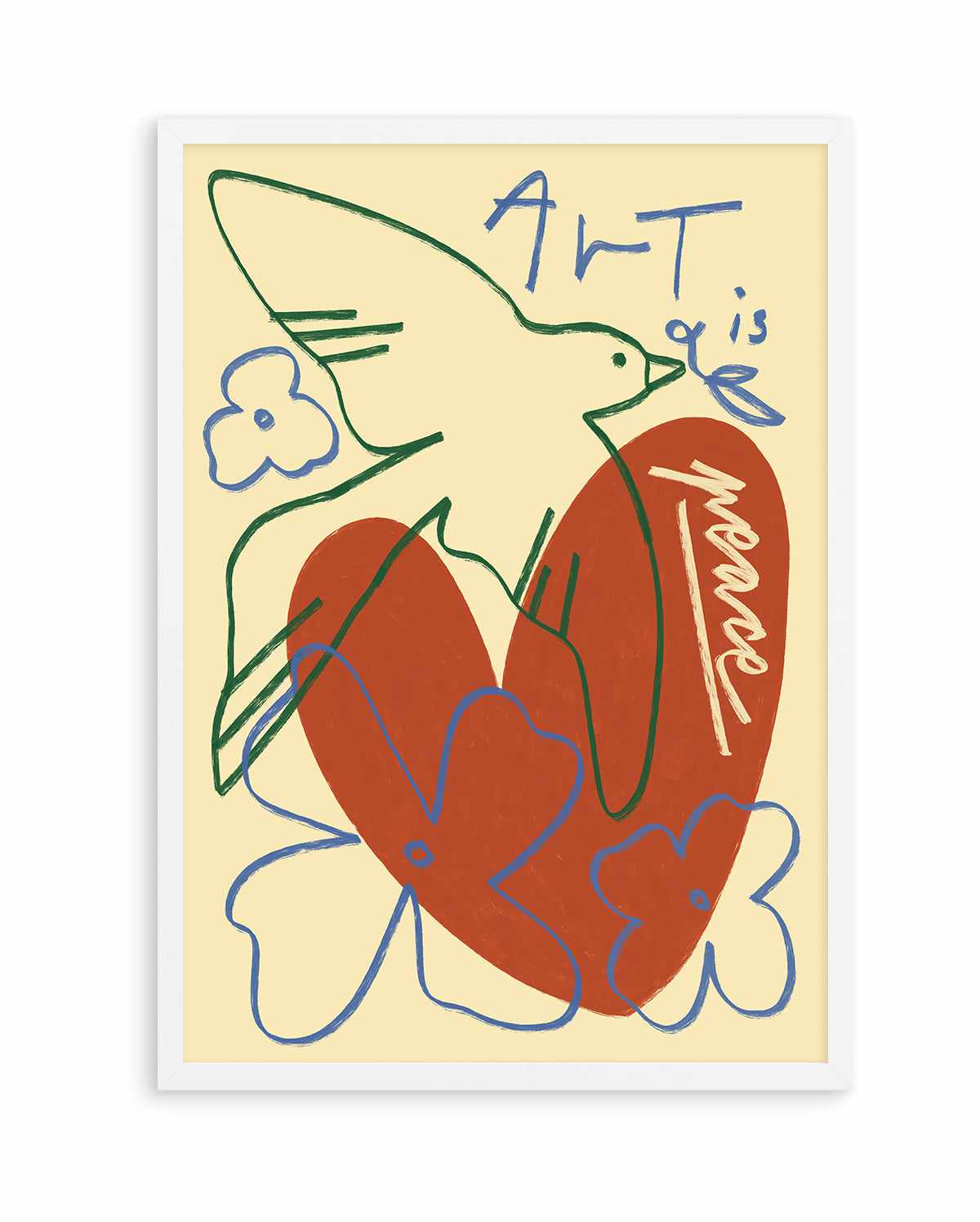Art is Peace | Art Print from Olive et Oriel where you can shop wallpaper and artworks online