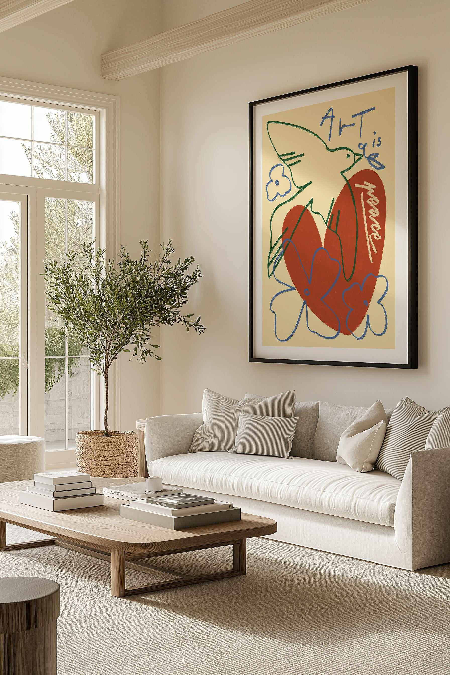 Art is Peace | Art Print from Olive et Oriel where you can shop wallpaper and artworks online