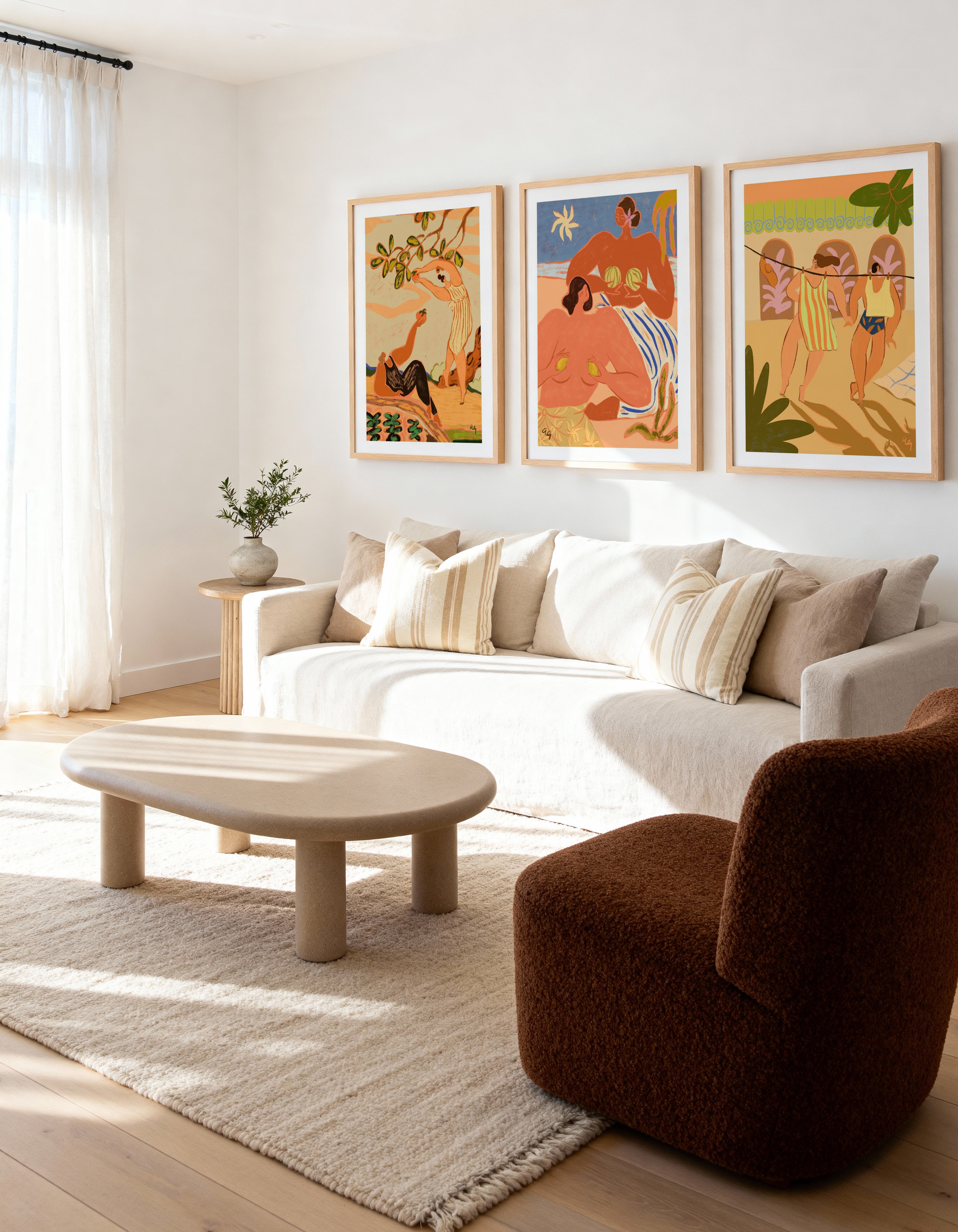 A Pair of Persimmons by Arty Guava | Art Print from Olive et Oriel where you can shop wallpaper and artworks online