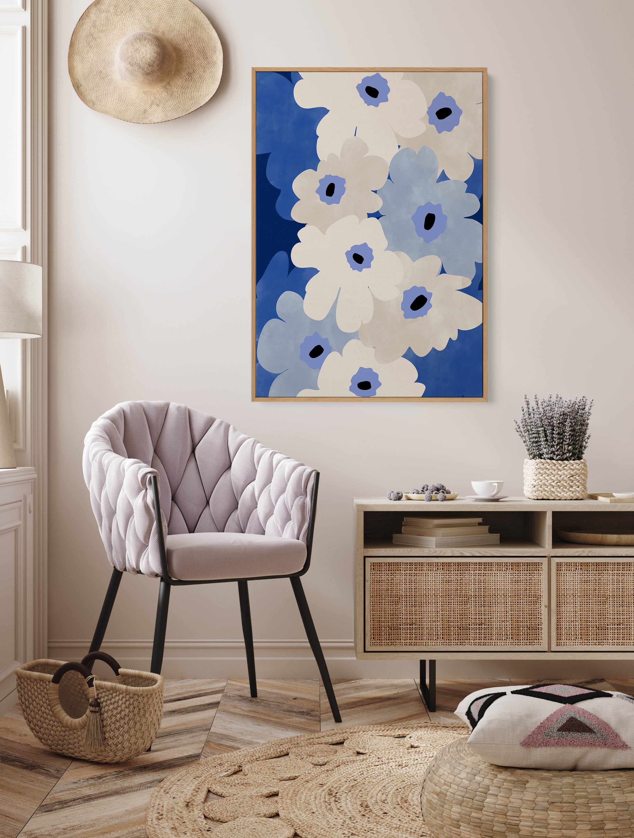 Aspectratio Indigo 39 By Elena Ristova | Framed Canvas Art Print