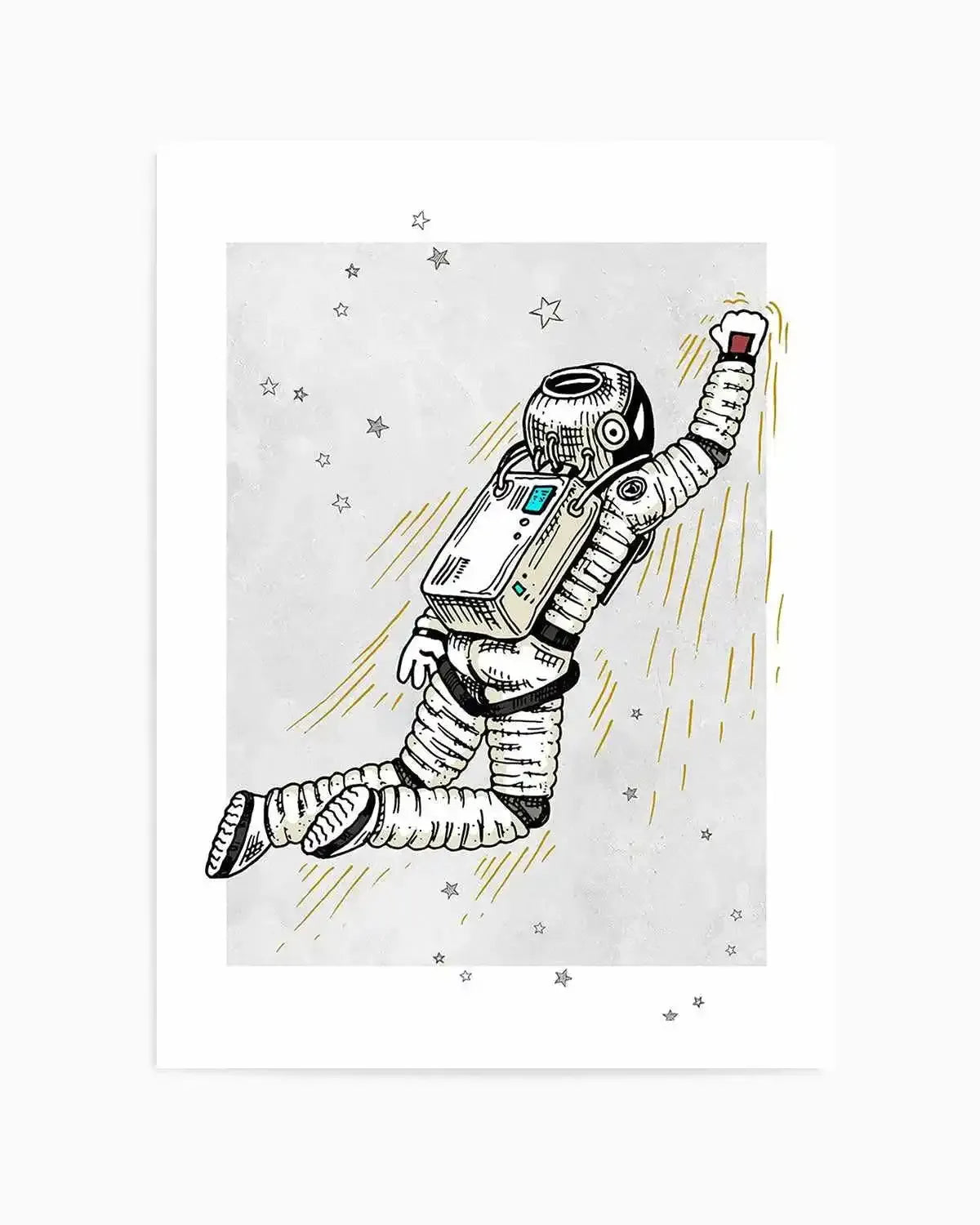Astro Party II Art Print from Olive et Oriel where you can shop wallpaper and artworks online