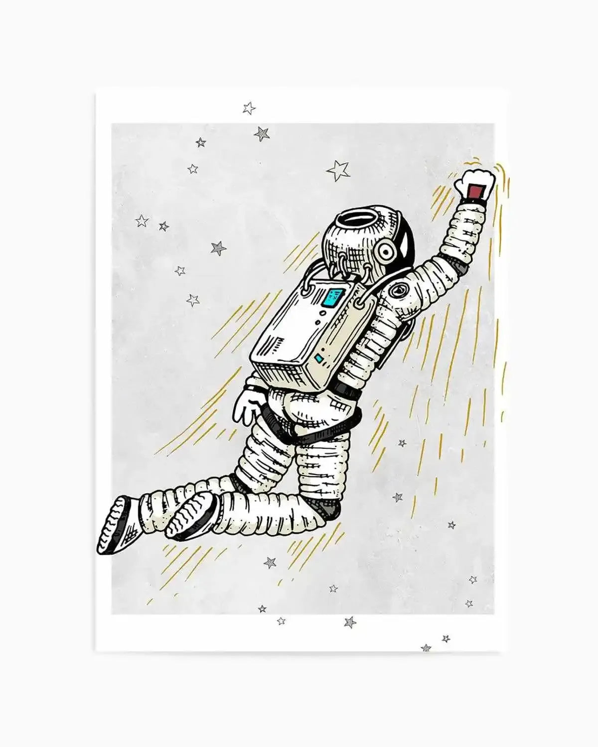 Astro Party II Art Print from Olive et Oriel where you can shop wallpaper and artworks online