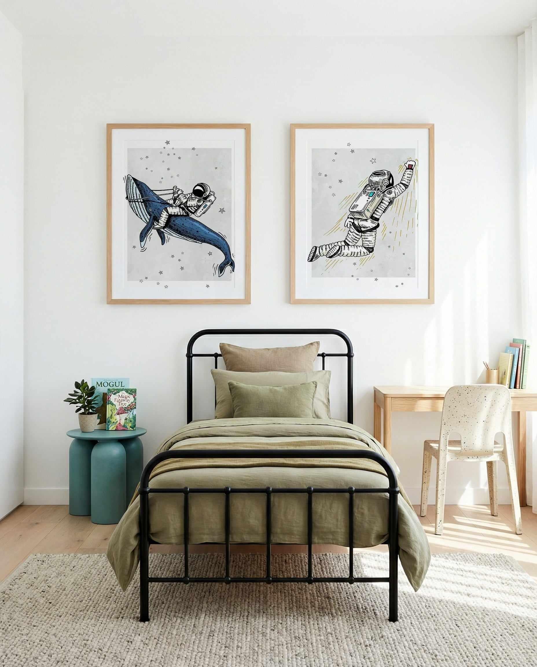 Astro Party I & II Art Print Set of 2 | Matching Wall Art from Olive et Oriel where you can shop wallpaper and artworks online