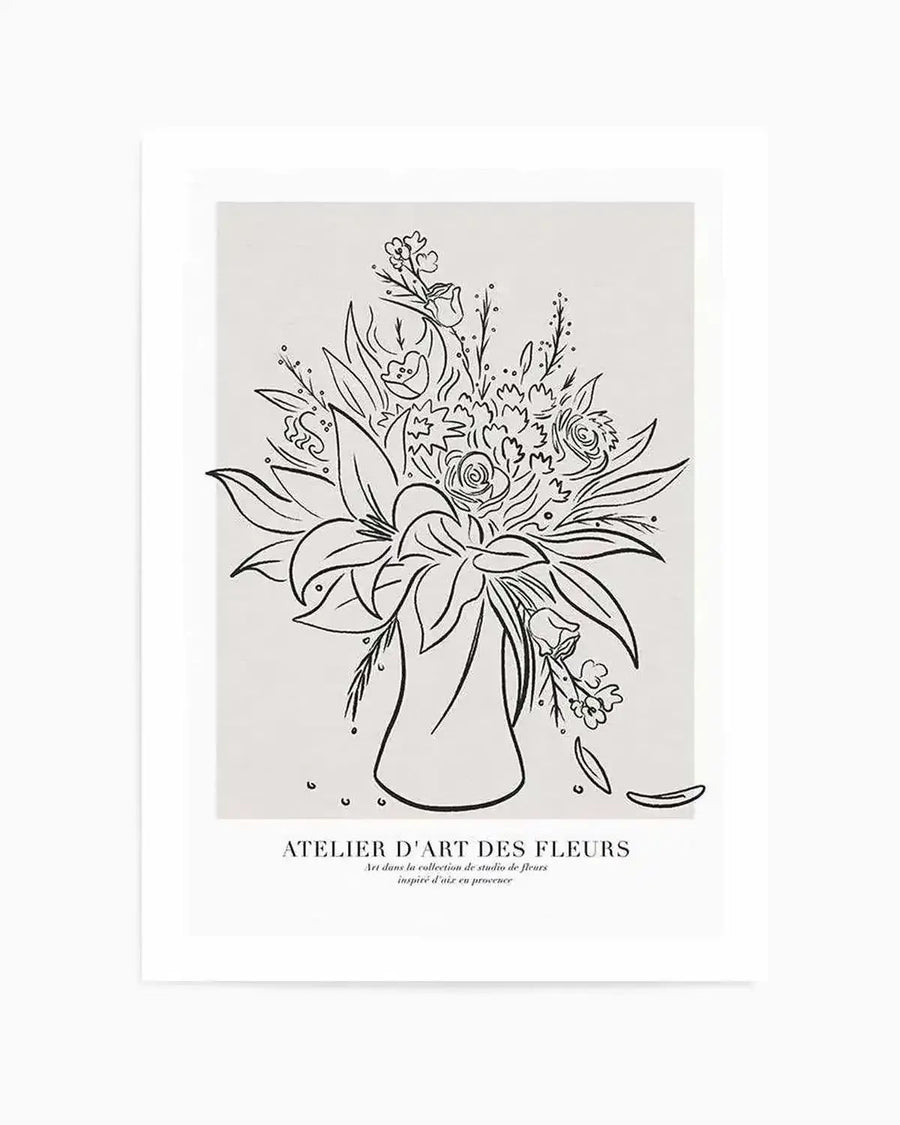 Atelier D'art Des Fleurs Art Print from Olive et Oriel where you can shop wallpaper and artworks online