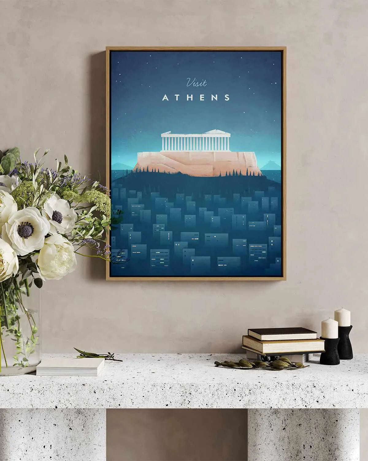 Athens by Henry Rivers | Framed Canvas Art Print from Olive et Oriel where you can shop wallpaper and artworks online