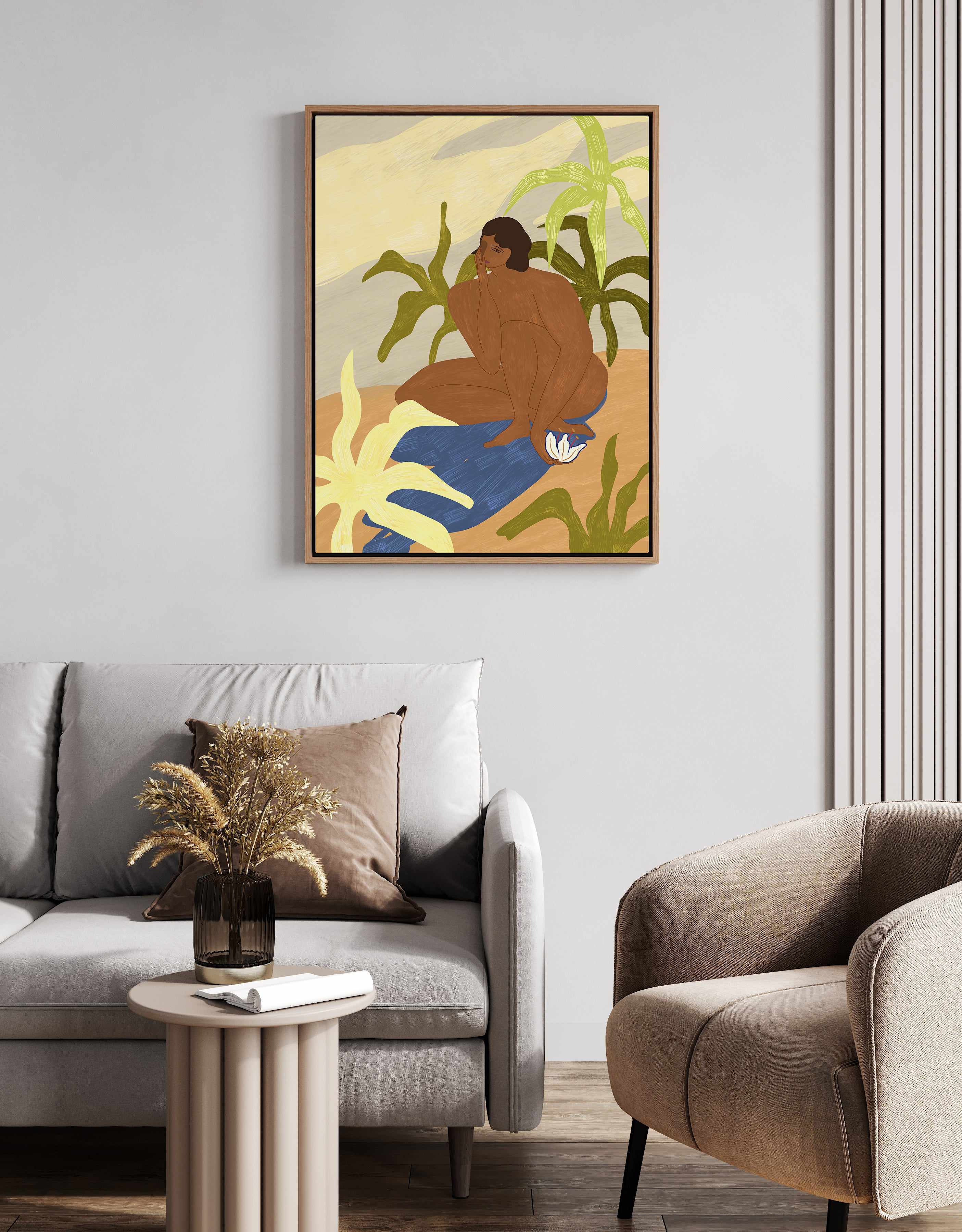 Au Naturel by Arty Guava | Framed Canvas Art Print