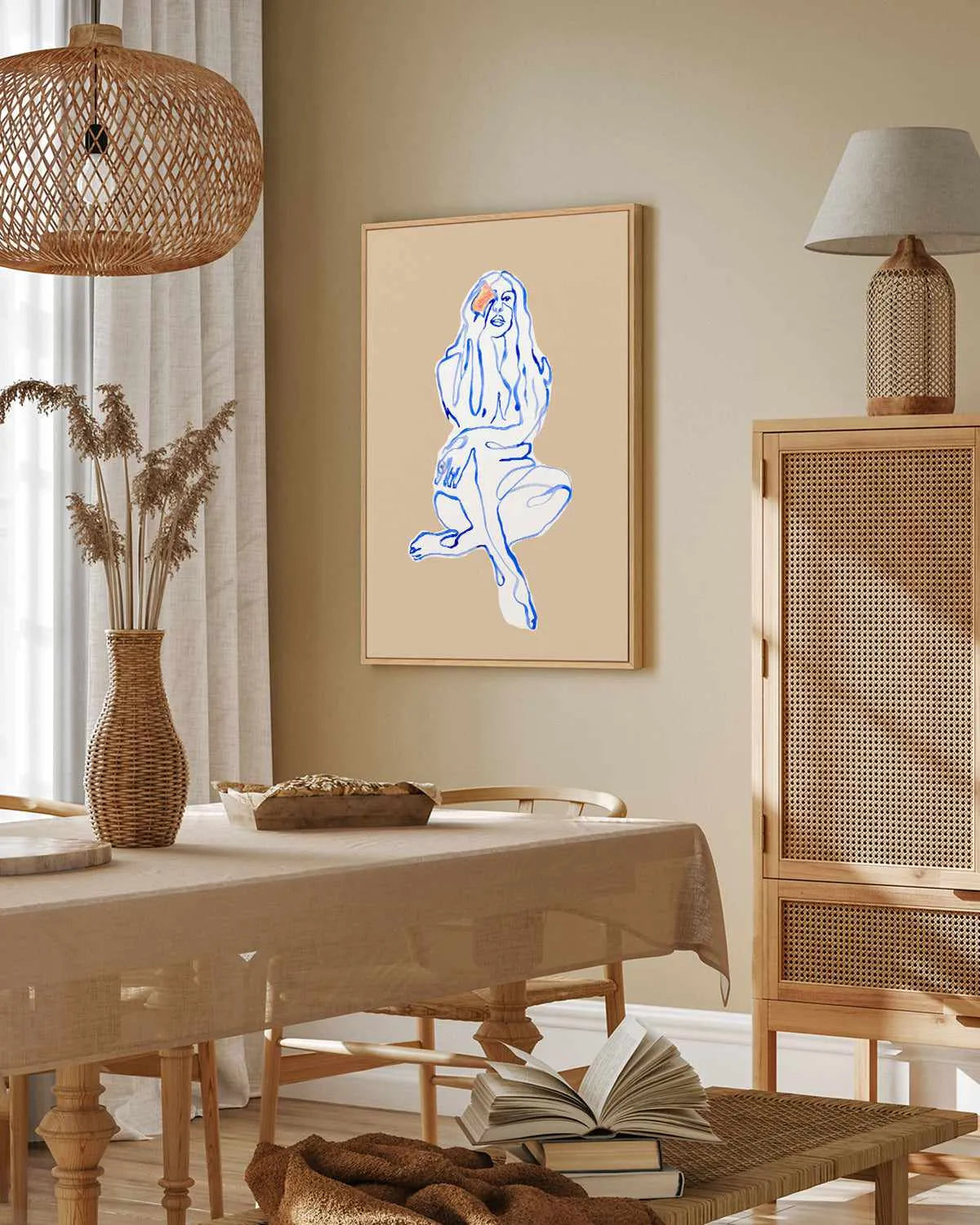 Aubrey II by Maku Fenaroli | Framed Canvas Art Print from Olive et Oriel where you can shop wallpaper and artworks online