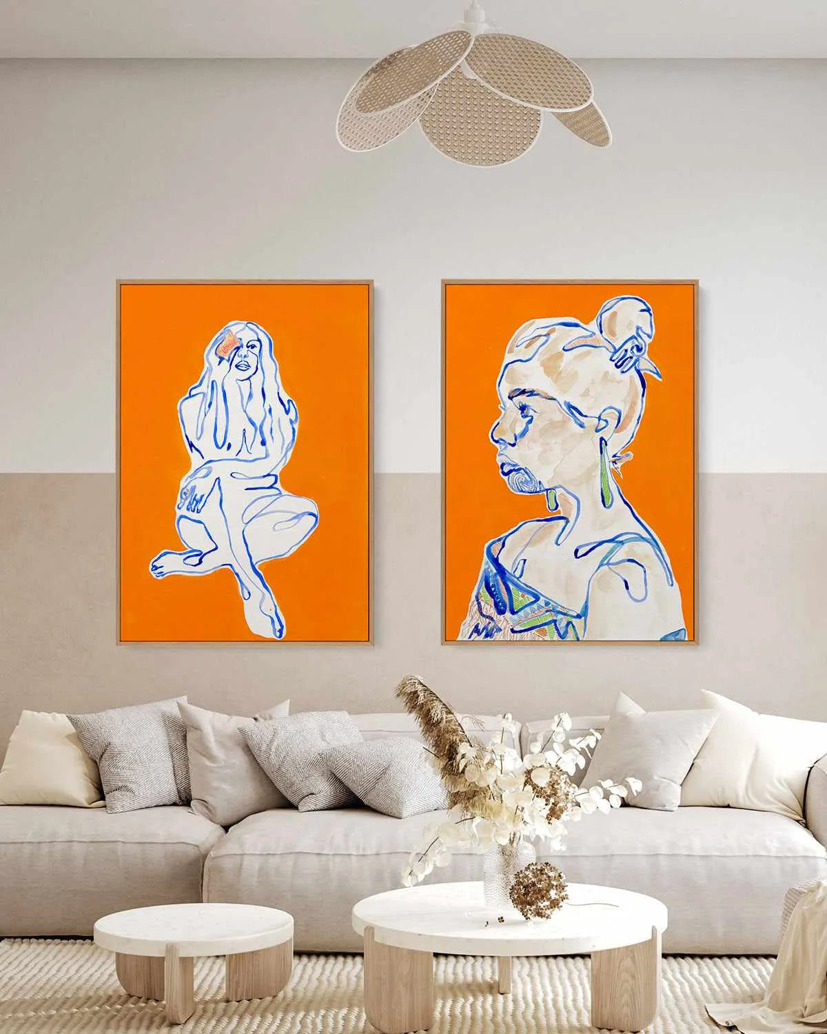 Aubrey by Maku Fenaroli | Framed Canvas Art Print from Olive et Oriel where you can shop wallpaper and artworks online