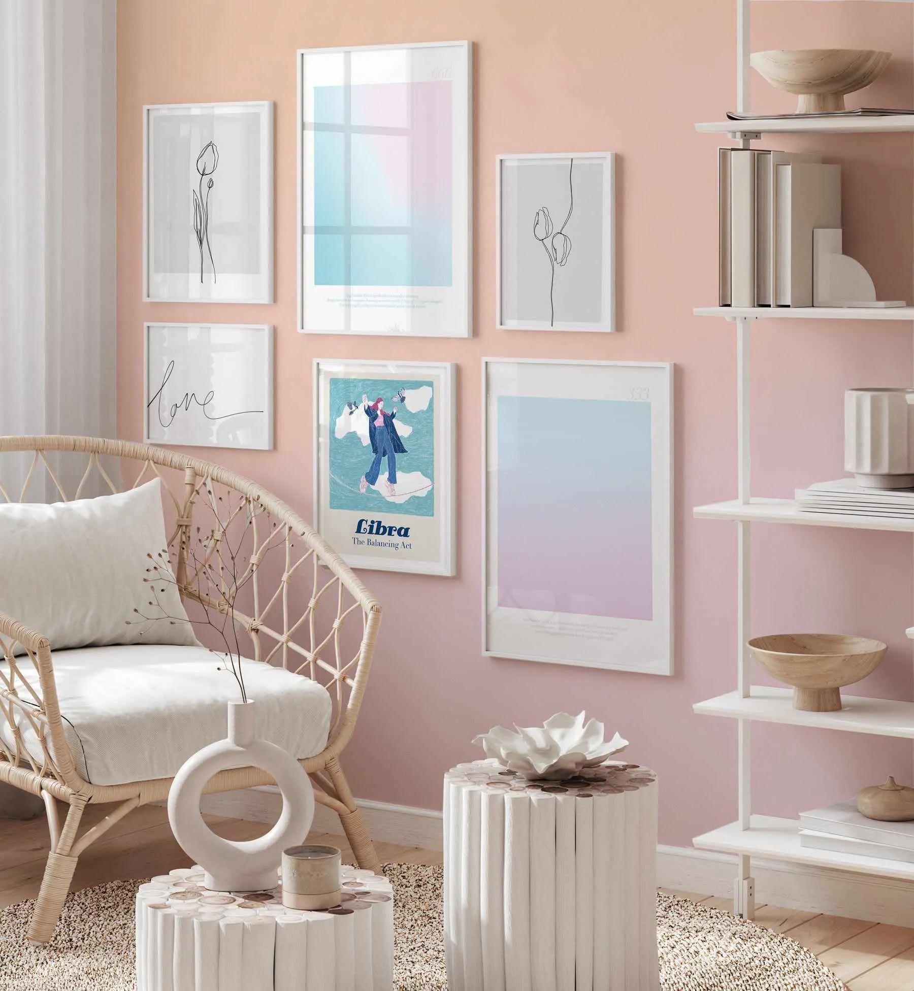 Aura in Silky Pink Wallpaper from Olive et Oriel where you can shop wallpaper and artworks online