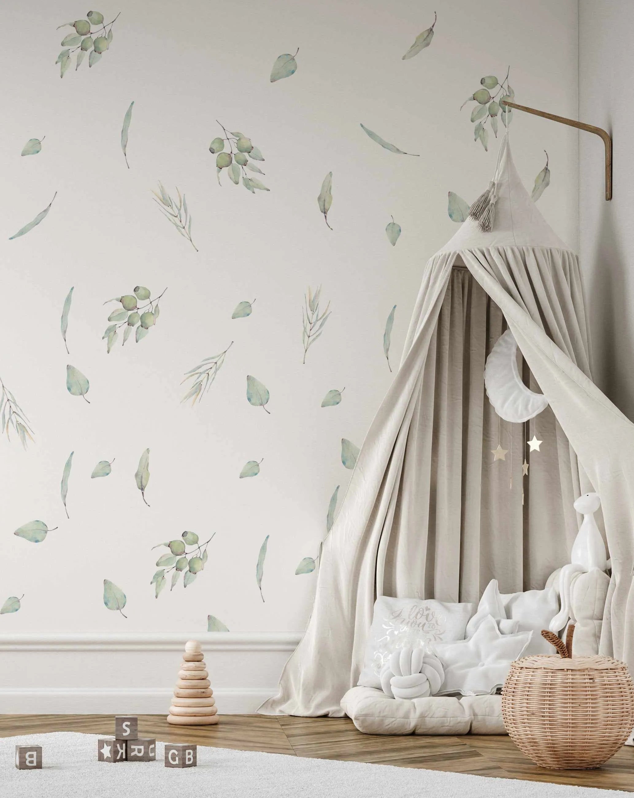 Australian Botanicals Decal set-Decals-Olive et Oriel-Decorate your kids bedroom wall decor with removable wall decals, these fabric kids decals are a great way to add colour and update your children's bedroom. Available as girls wall decals or boys wall decals, there are also nursery decals.