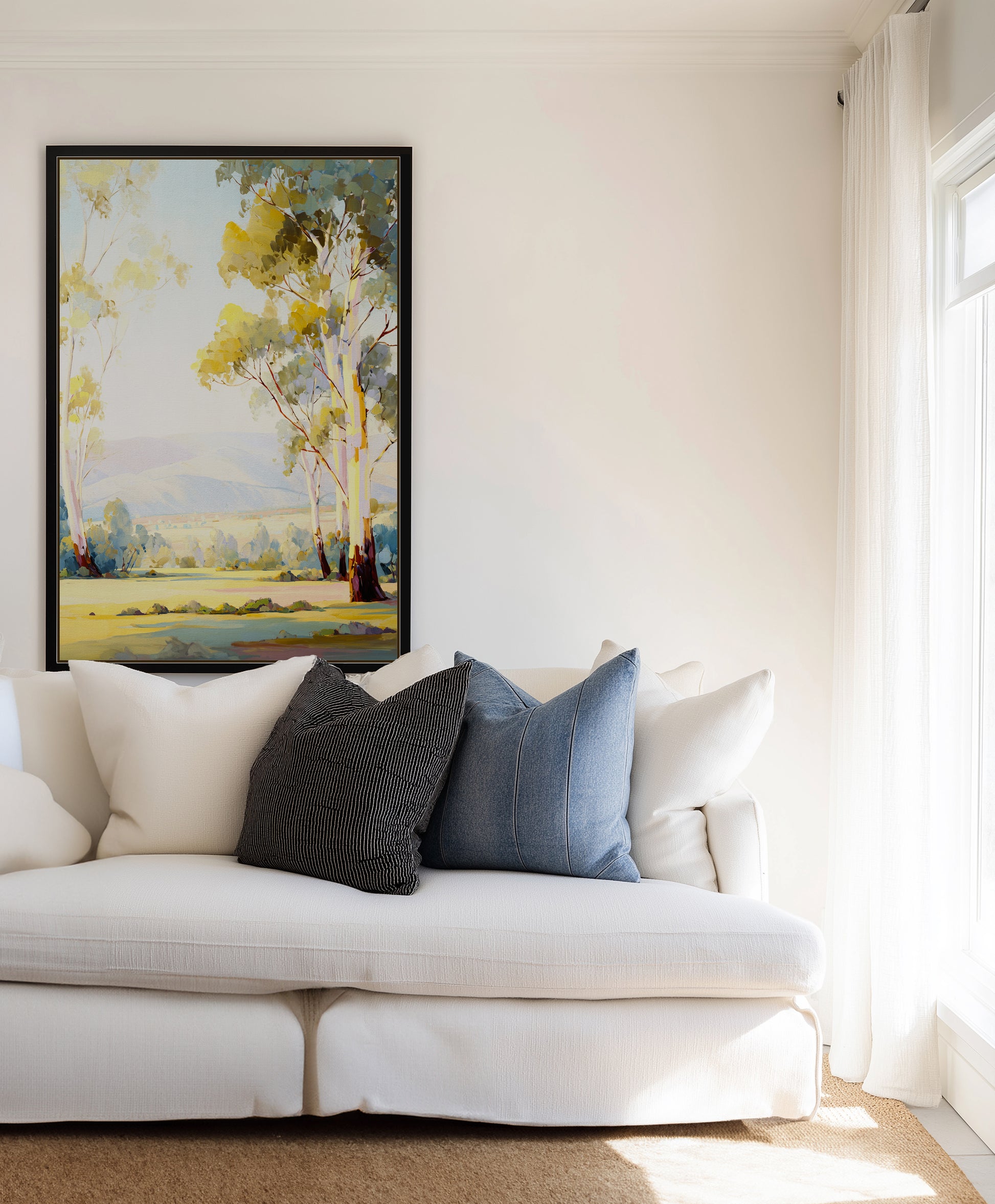 Australian Eucalyptus Trees I | Framed Canvas Art Print from Olive et Oriel where you can shop wallpaper and artworks online