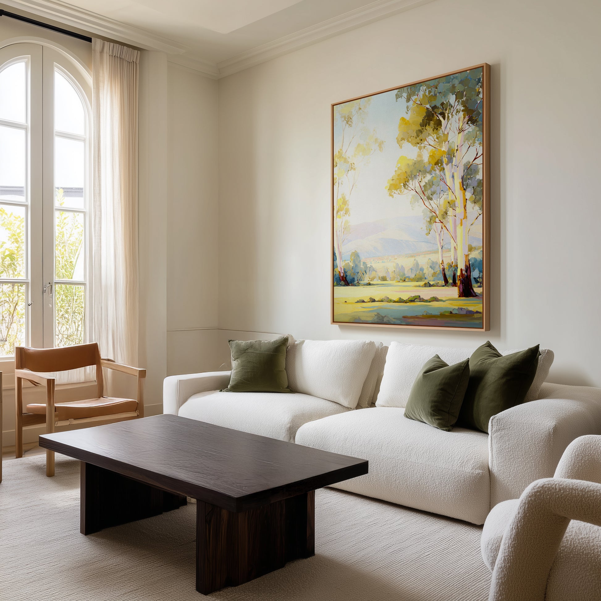 Australian Eucalyptus Trees I | Framed Canvas Art Print from Olive et Oriel where you can shop wallpaper and artworks online