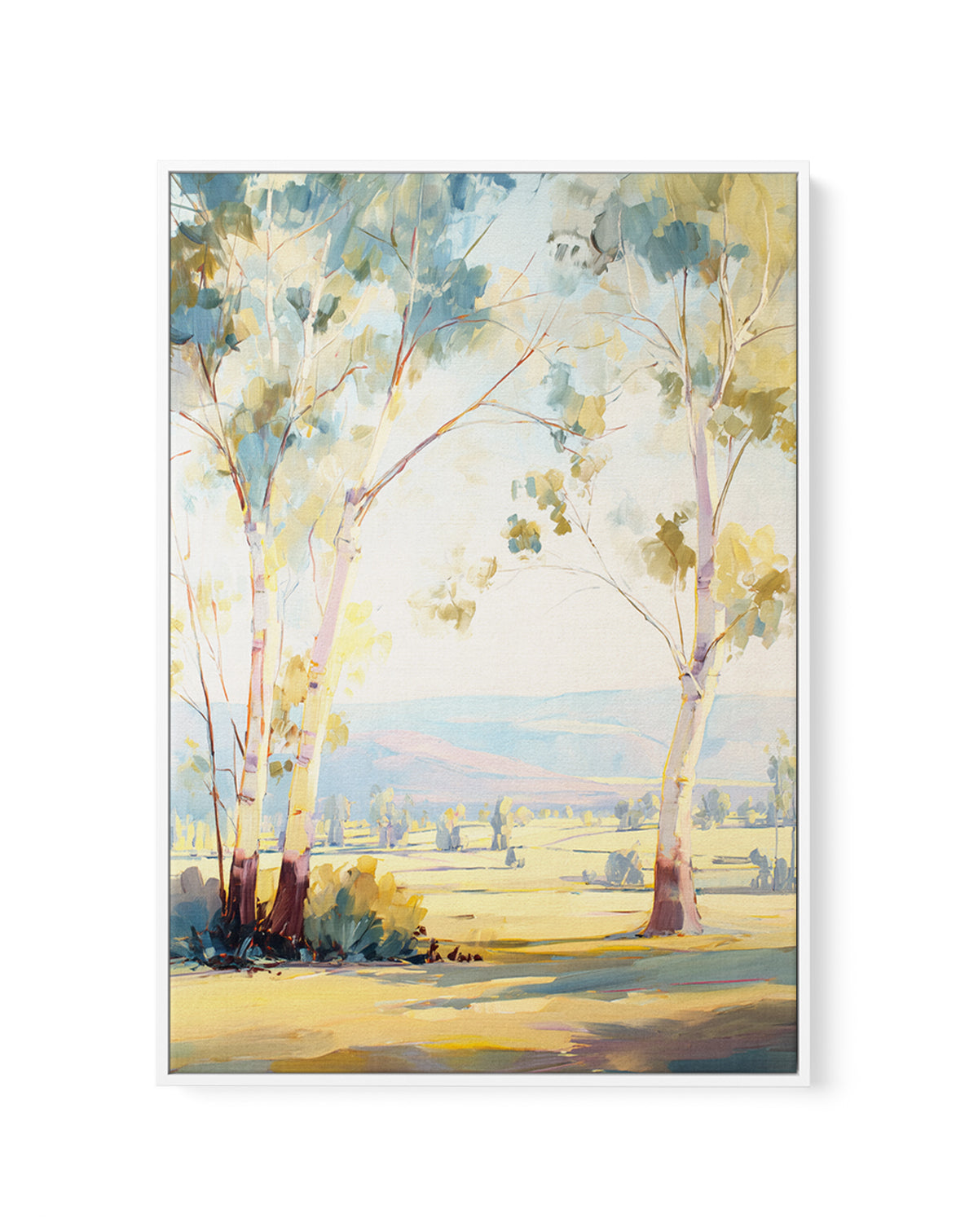 Australian Eucalyptus Trees II | Framed Canvas Art Print from Olive et Oriel where you can shop wallpaper and artworks online