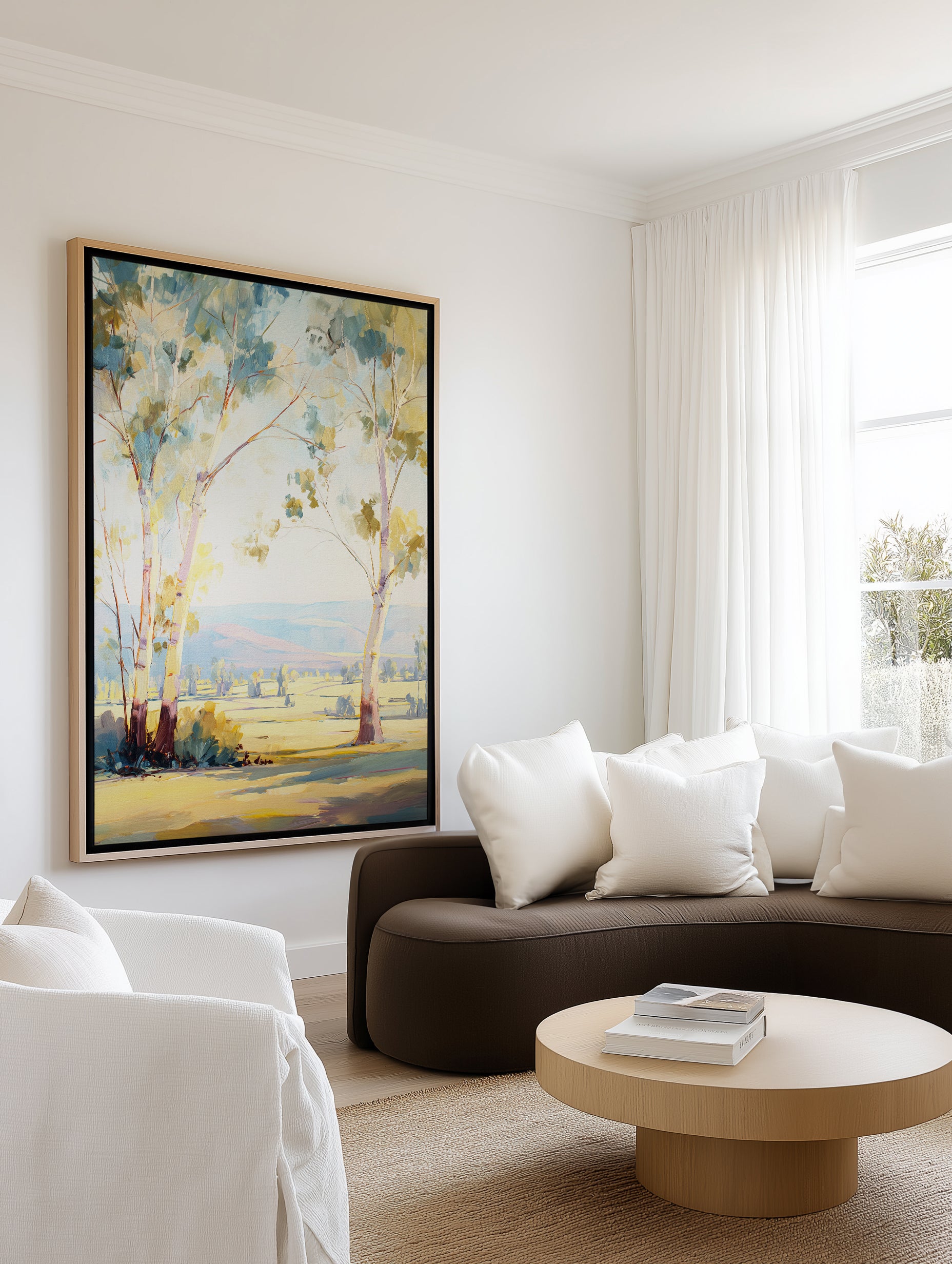 Australian Eucalyptus Trees II | Framed Canvas Art Print from Olive et Oriel where you can shop wallpaper and artworks online