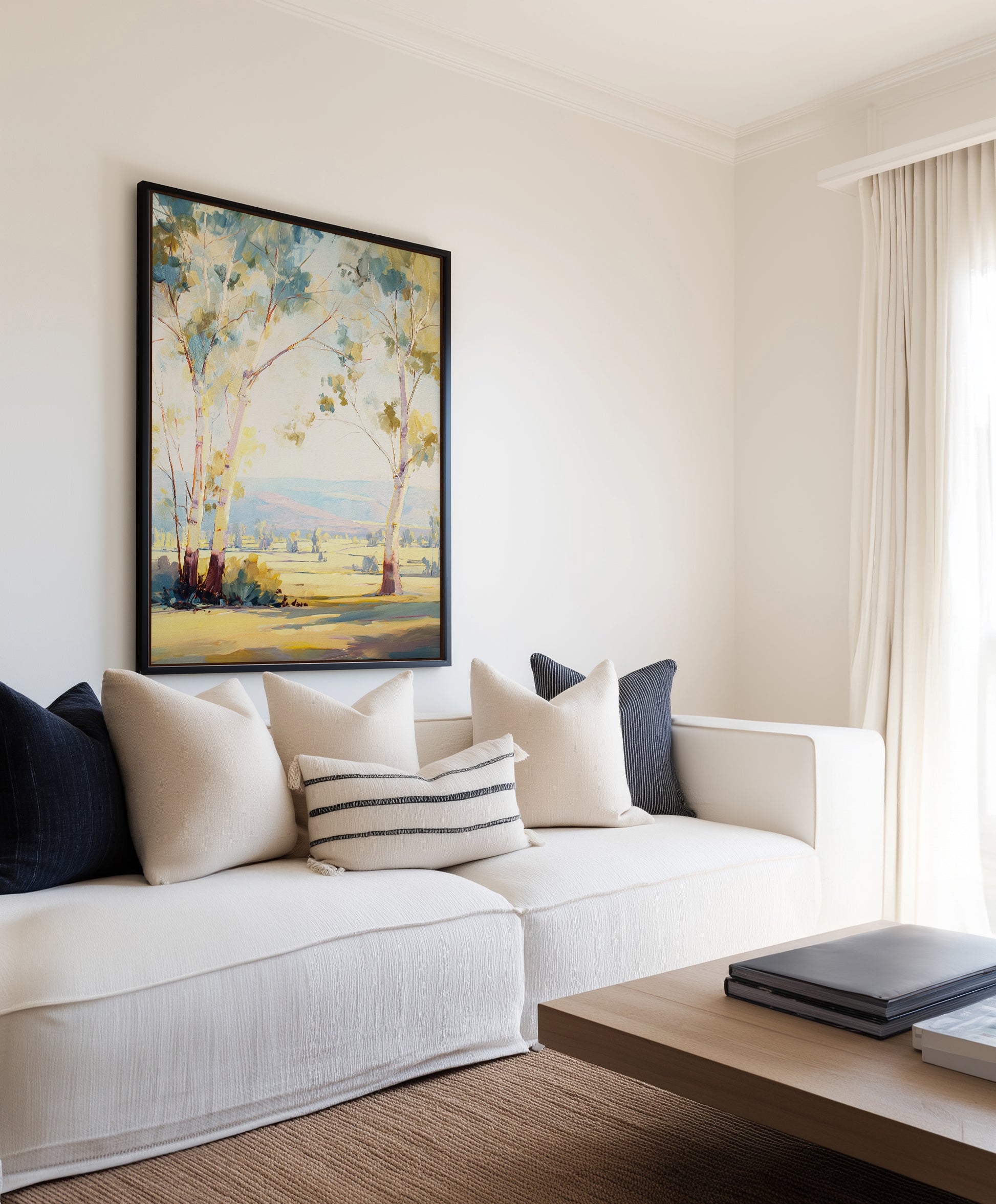 Australian Eucalyptus Trees II | Framed Canvas Art Print from Olive et Oriel where you can shop wallpaper and artworks online