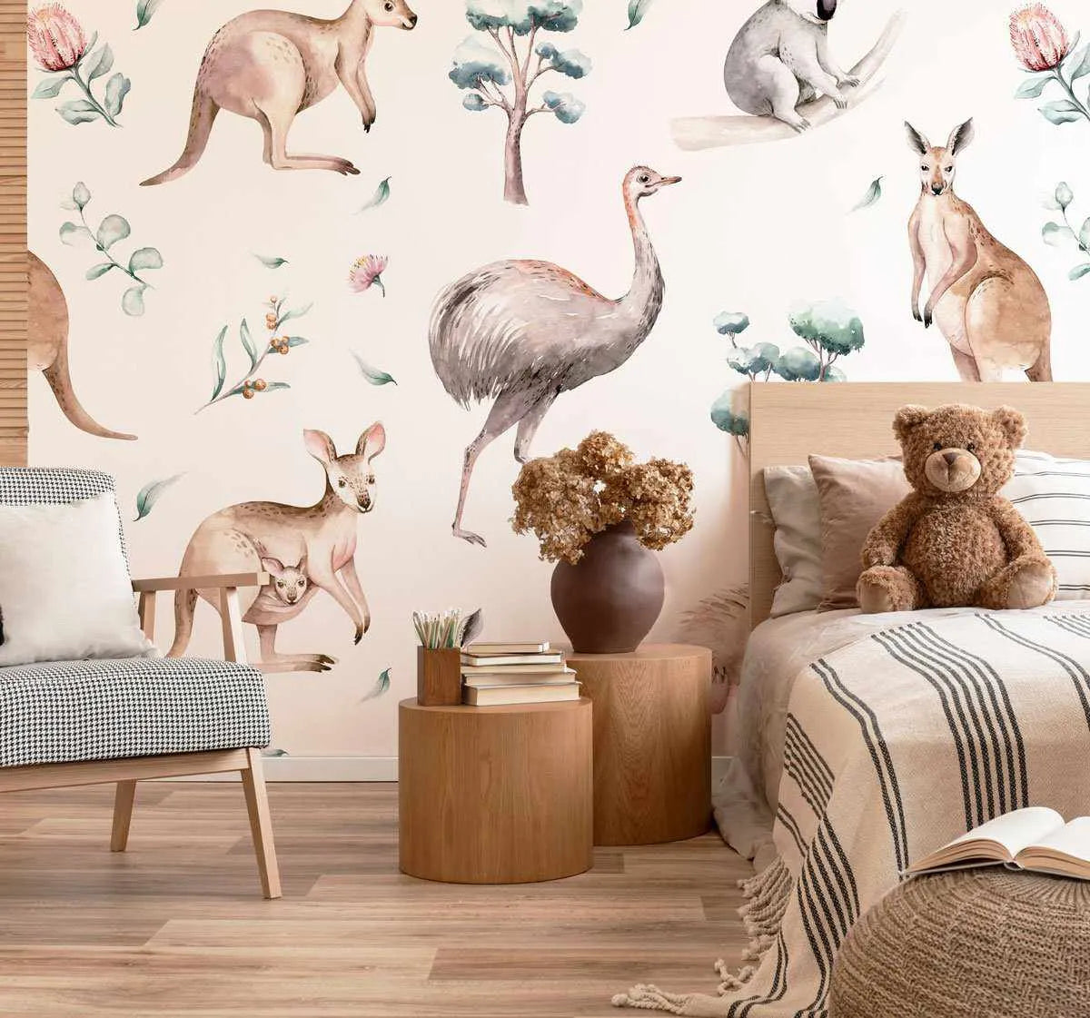 Australian Wildlife Wallpaper-Wallpaper-Buy Kids Removable Wallpaper Online Our Custom Made Children‚àö¬¢‚Äö√á¬®‚Äö√ë¬¢s Wallpapers Are A Fun Way To Decorate And Enhance Boys Bedroom Decor And Girls Bedrooms They Are An Amazing Addition To Your Kids Bedroom Walls Our Collection of Kids Wallpaper Is Sure To Transform Your Kids Rooms Interior Style From Pink Wallpaper To Dinosaur Wallpaper Even Marble Wallpapers For Teen Boys Shop Peel And Stick Wallpaper Online Today With Olive et Oriel