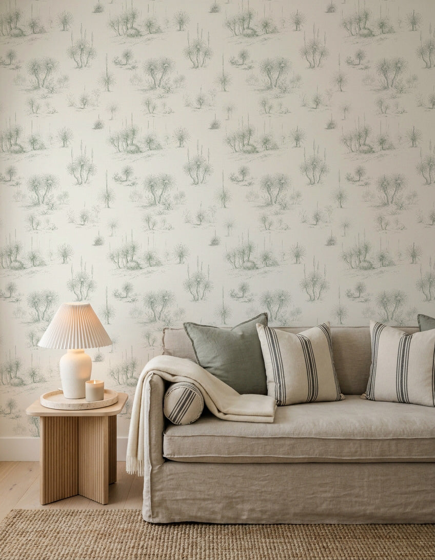 Australian Grass Trees Toile de Jouy Wallpaper