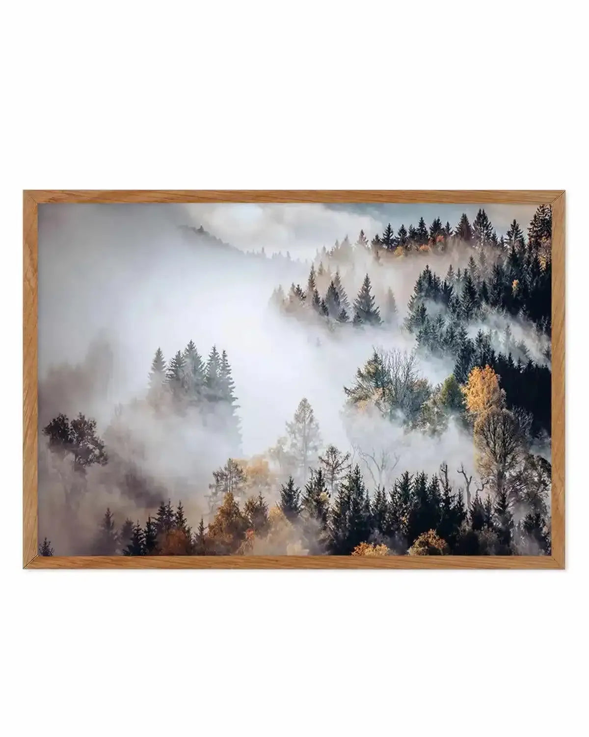 Autumn Forest Mist Art Print from Olive et Oriel where you can shop wallpaper and artworks online