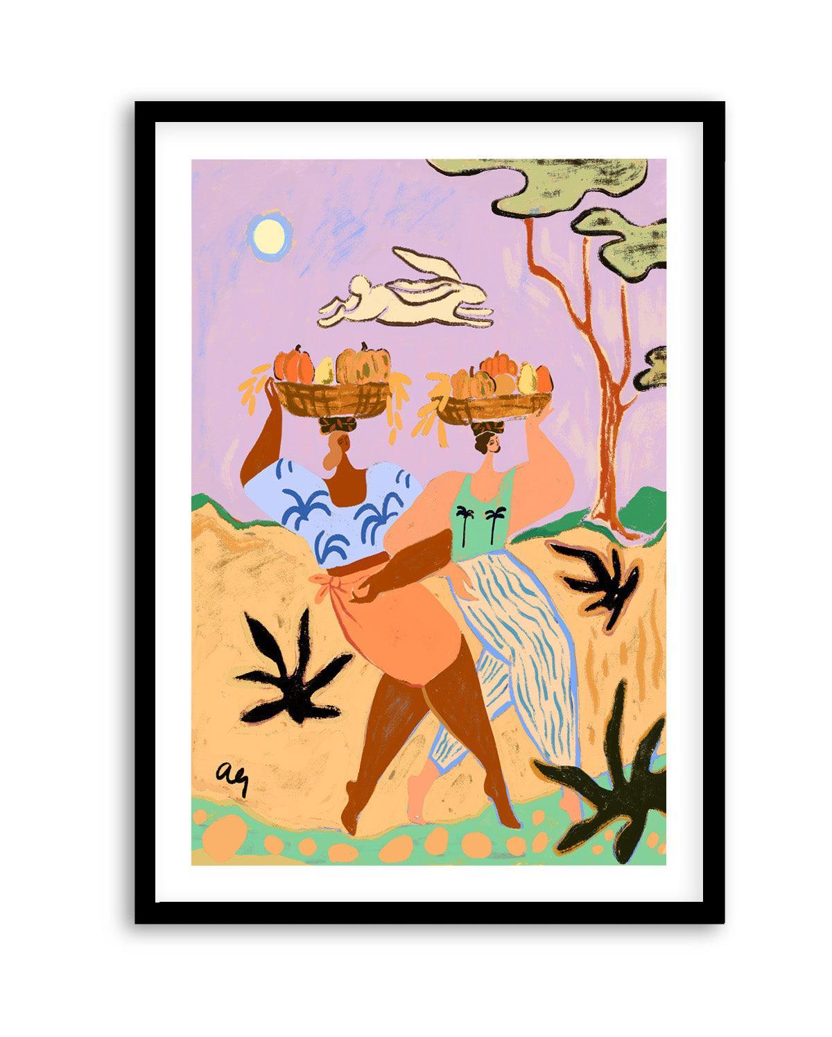 Autumn Sisters by Arty Guava | Art Print from Olive et Oriel where you can shop wallpaper and artworks online