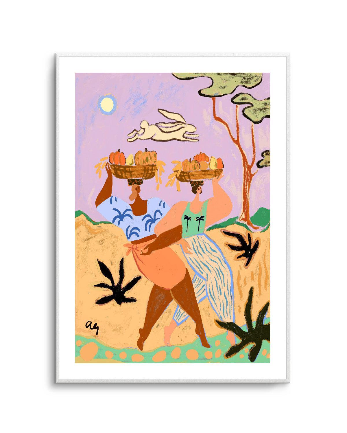 Autumn Sisters by Arty Guava | Art Print from Olive et Oriel where you can shop wallpaper and artworks online