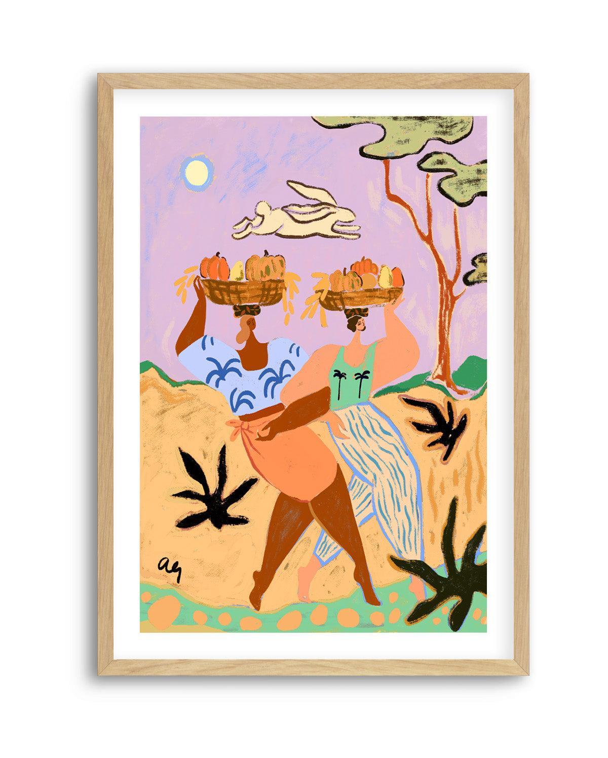 Autumn Sisters by Arty Guava | Art Print from Olive et Oriel where you can shop wallpaper and artworks online