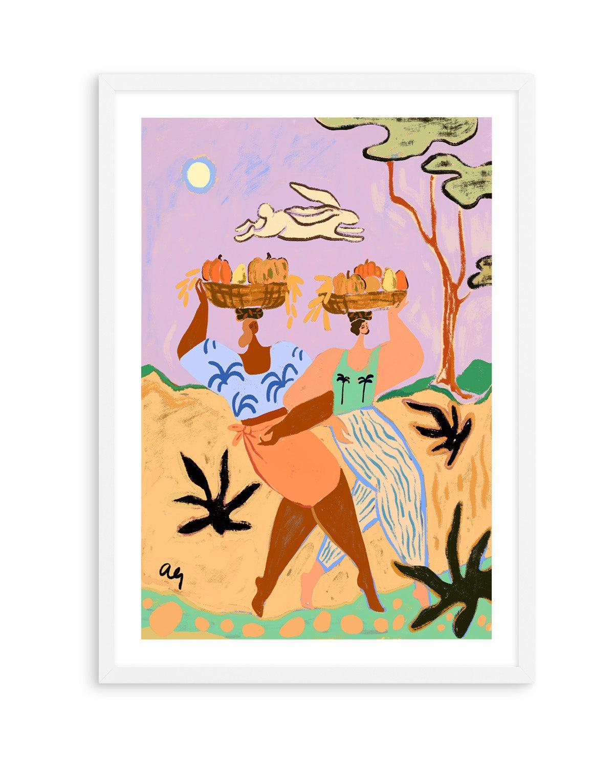 Autumn Sisters by Arty Guava | Art Print from Olive et Oriel where you can shop wallpaper and artworks online