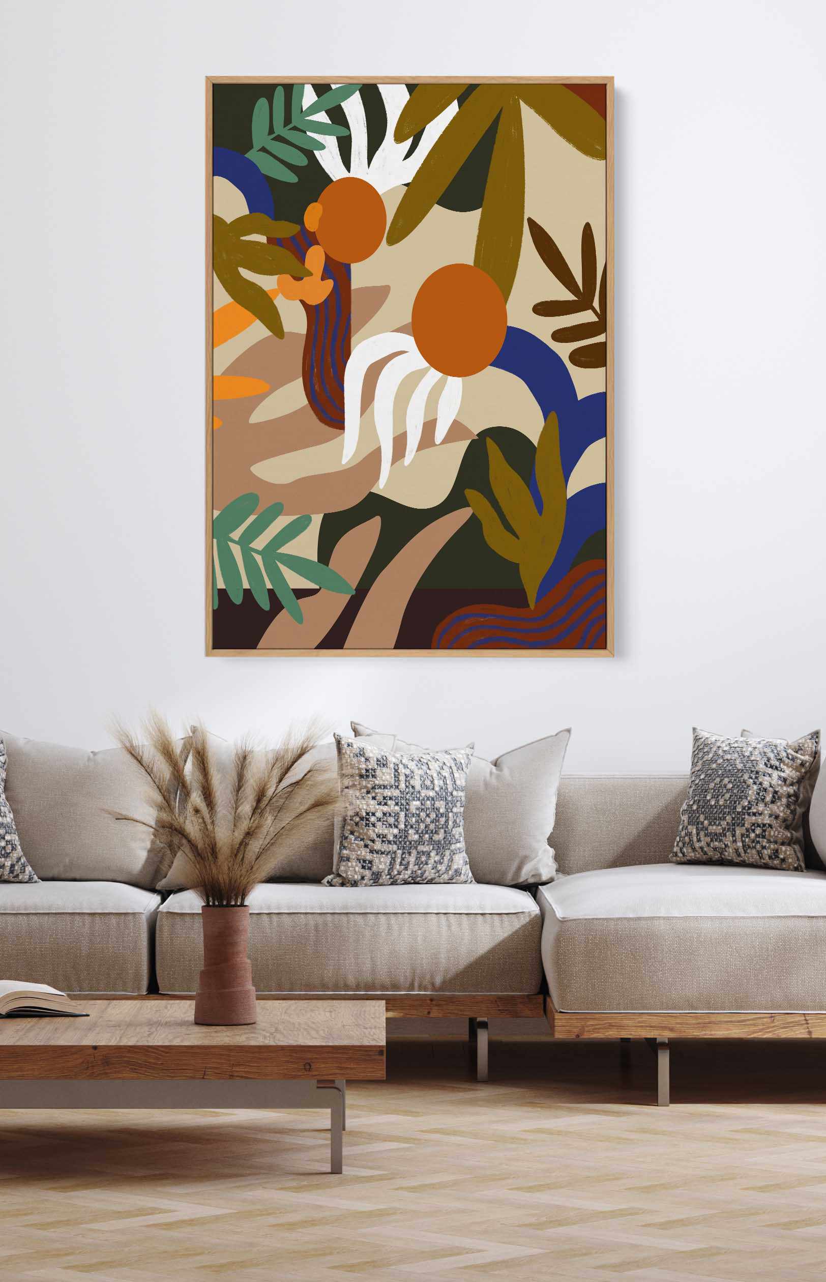 Autumnal Foliage by Arty Guava | Framed Canvas Art Print from Olive et Oriel where you can shop wallpaper and artworks online