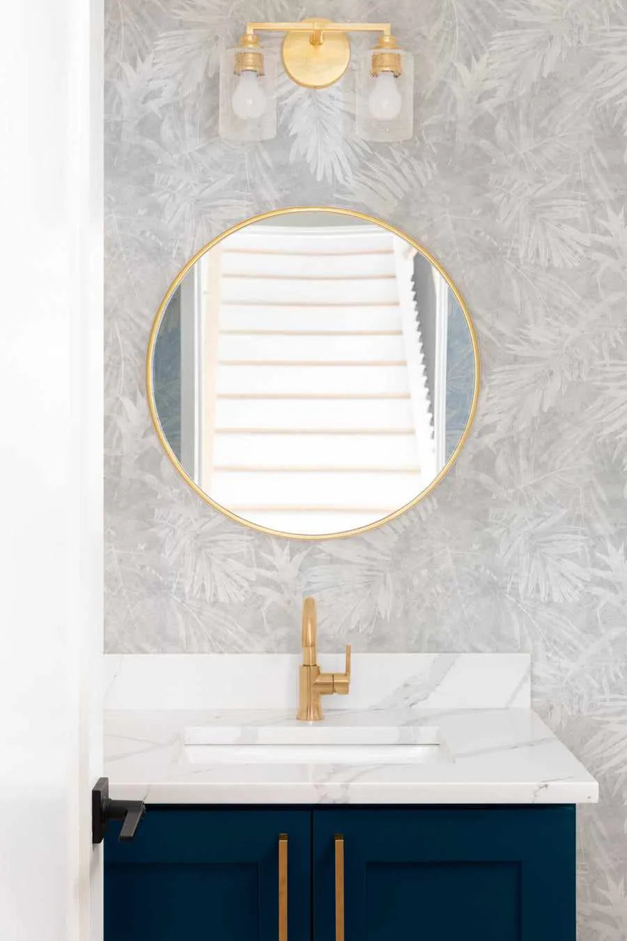 Avalon Palm Wallpaper in Grey from Olive et Oriel where you can shop wallpaper and artworks online