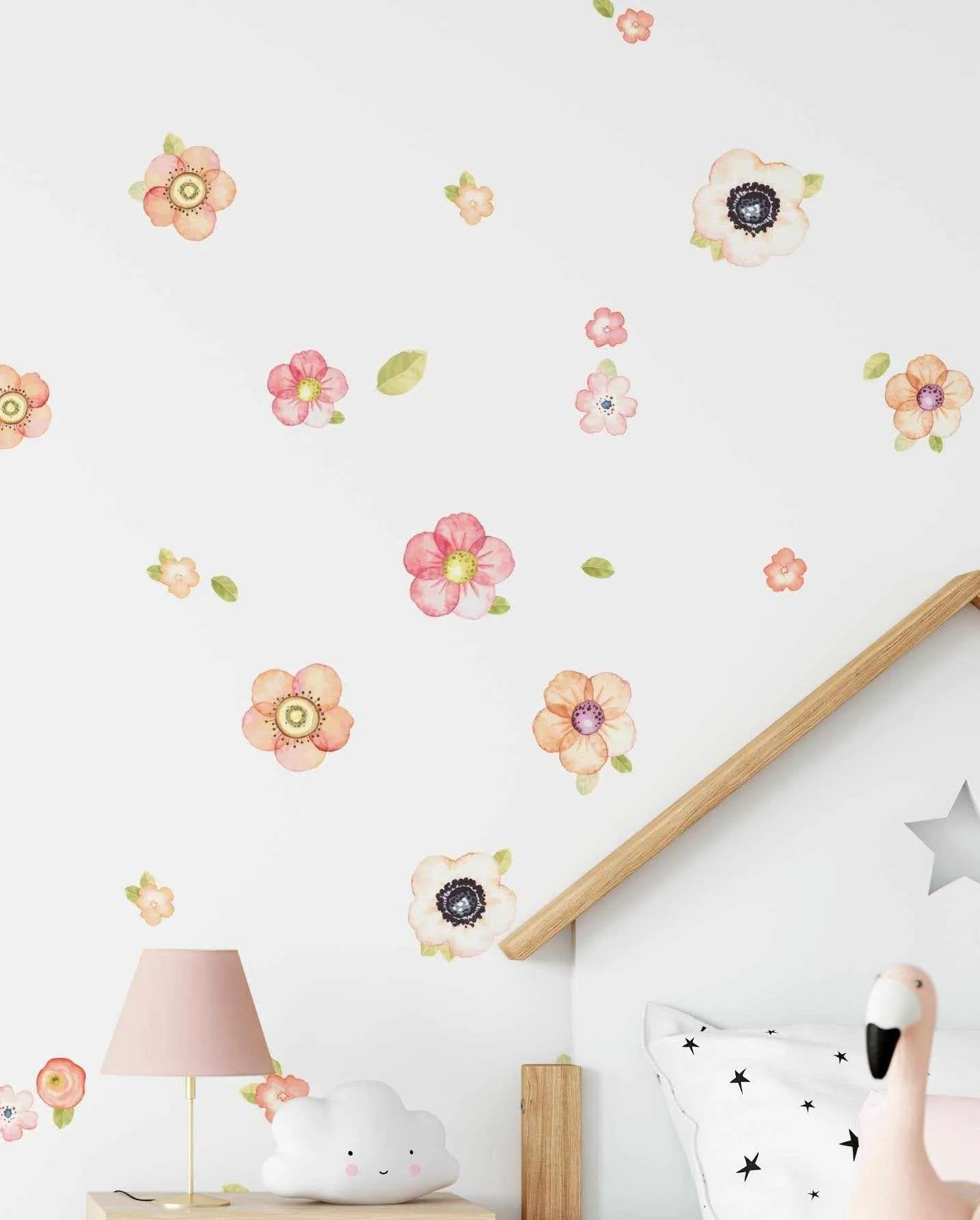 Avas Garden Decal Set-Decals-Olive et Oriel-Decorate your kids bedroom wall decor with removable wall decals, these fabric kids decals are a great way to add colour and update your children's bedroom. Available as girls wall decals or boys wall decals, there are also nursery decals.