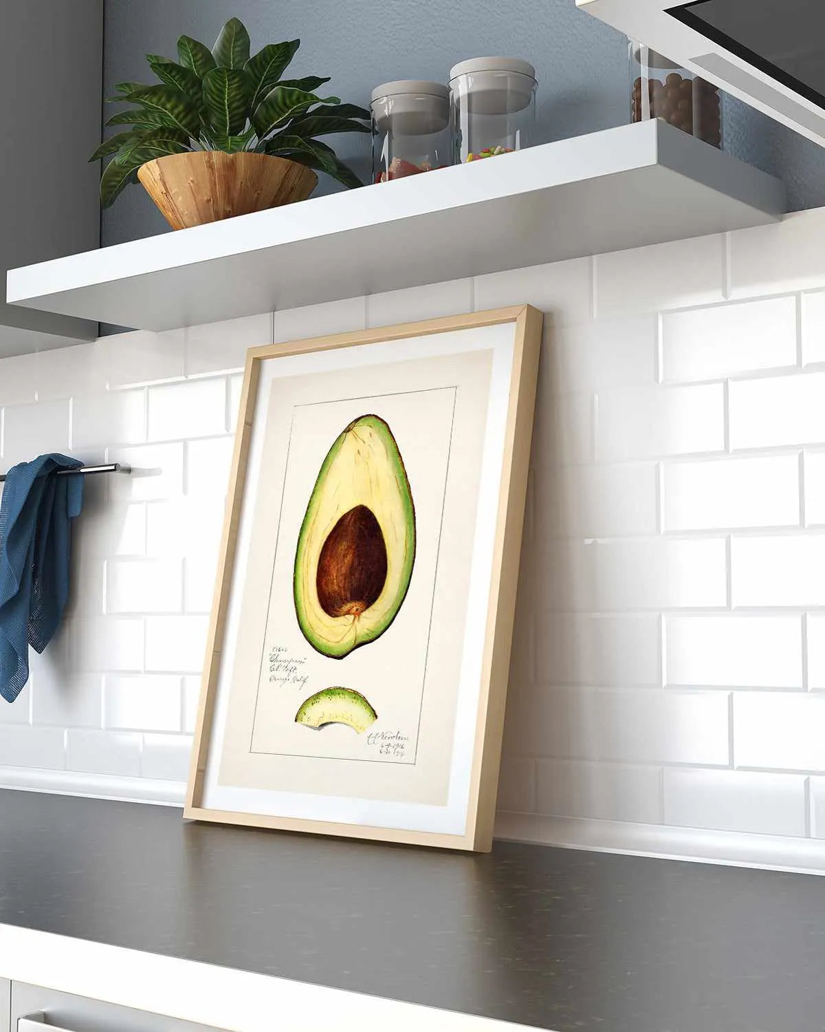 Avocado Vintage Poster Art Print from Olive et Oriel where you can shop wallpaper and artworks online