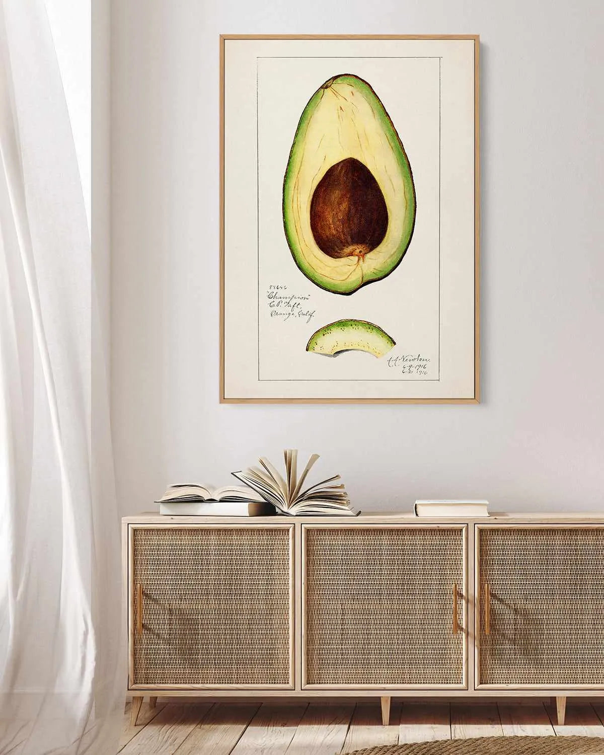 Avocado Vintage Poster | Framed Canvas Art Print from Olive et Oriel where you can shop wallpaper and artworks online