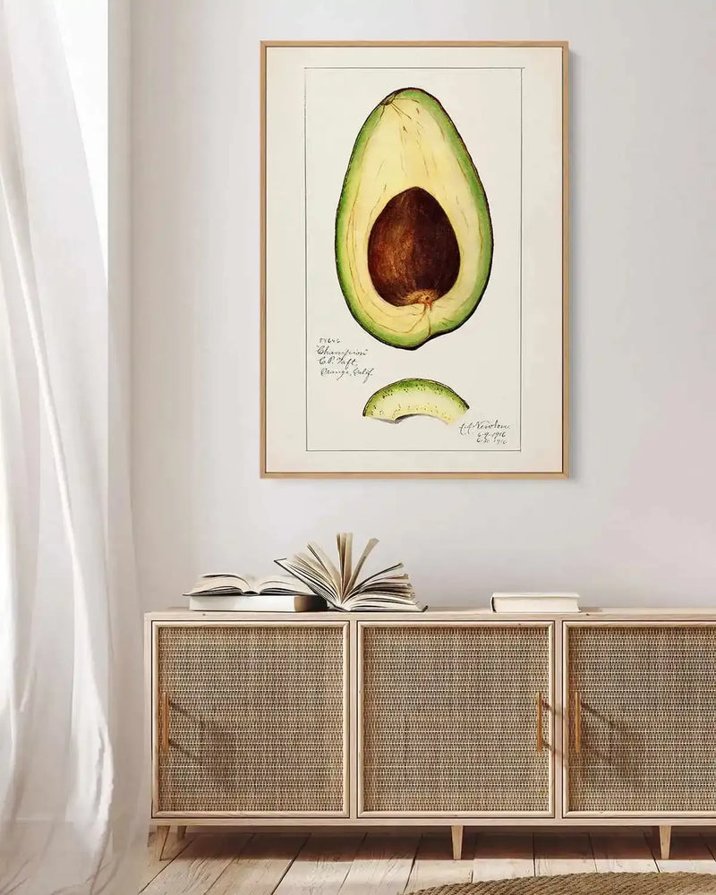 Avocado Vintage Poster | Framed Canvas Art Print from Olive et Oriel where you can shop wallpaper and artworks online