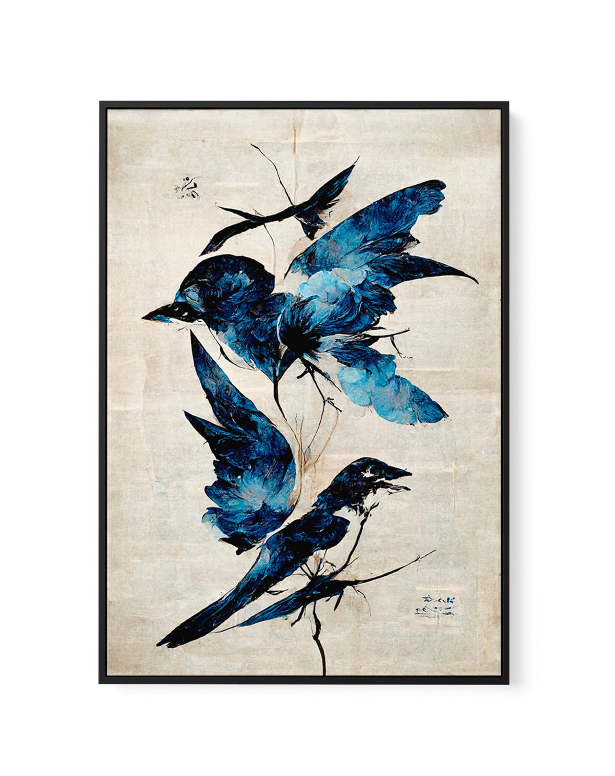 Azure Flight by Treechild | Framed Canvas Art Print