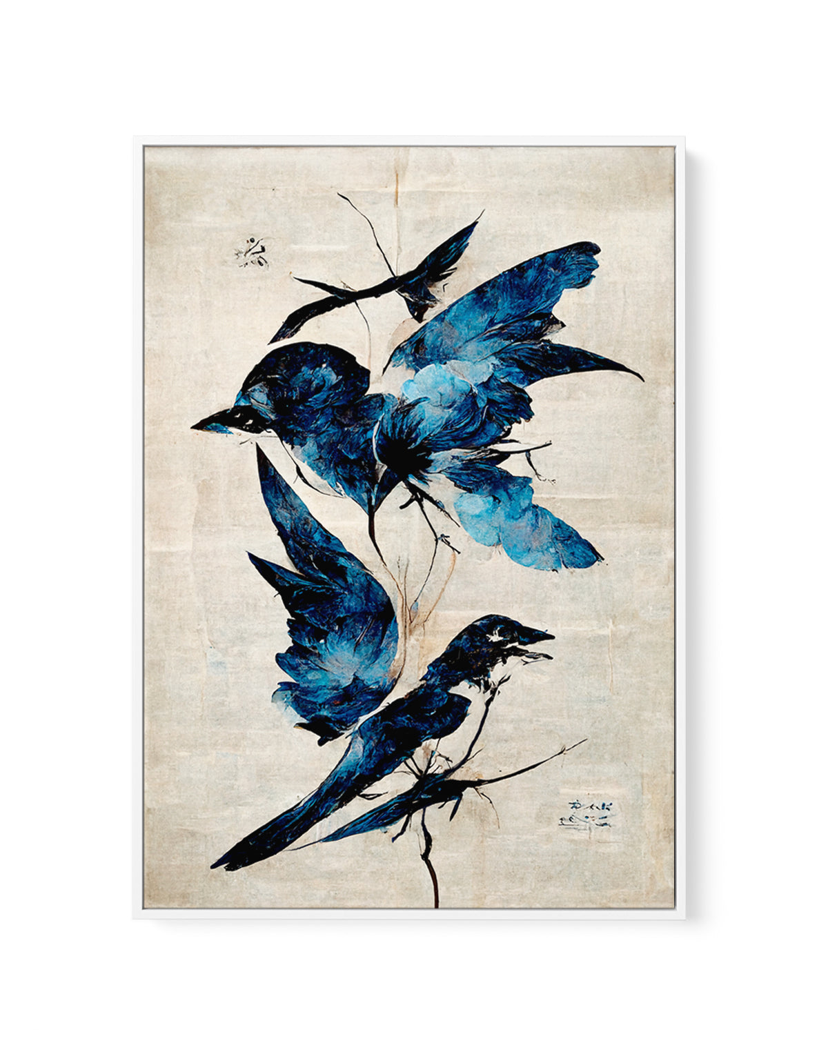 Azure Flight by Treechild | Framed Canvas Art Print