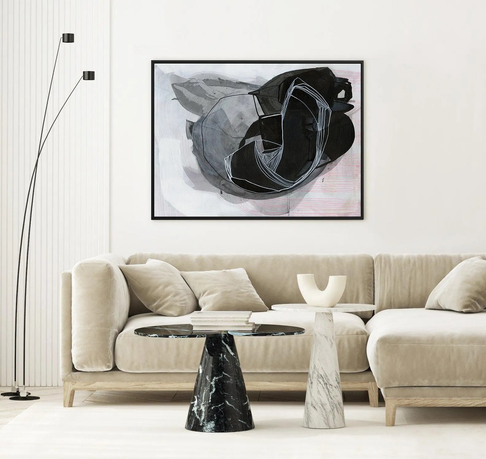 Azure Nights by Kirsta Benedetti | Framed Canvas-CANVAS-You can shop wall art online with Olive et Oriel for everything from abstract art to fun kids wall art. Our beautiful modern art prints and canvas art are available from large canvas prints to wall art paintings and our proudly Australian artwork collection offers only the highest quality framed large wall art and canvas art Australia - You can buy fashion photography prints or Hampton print posters and paintings on canvas from Olive et Ori