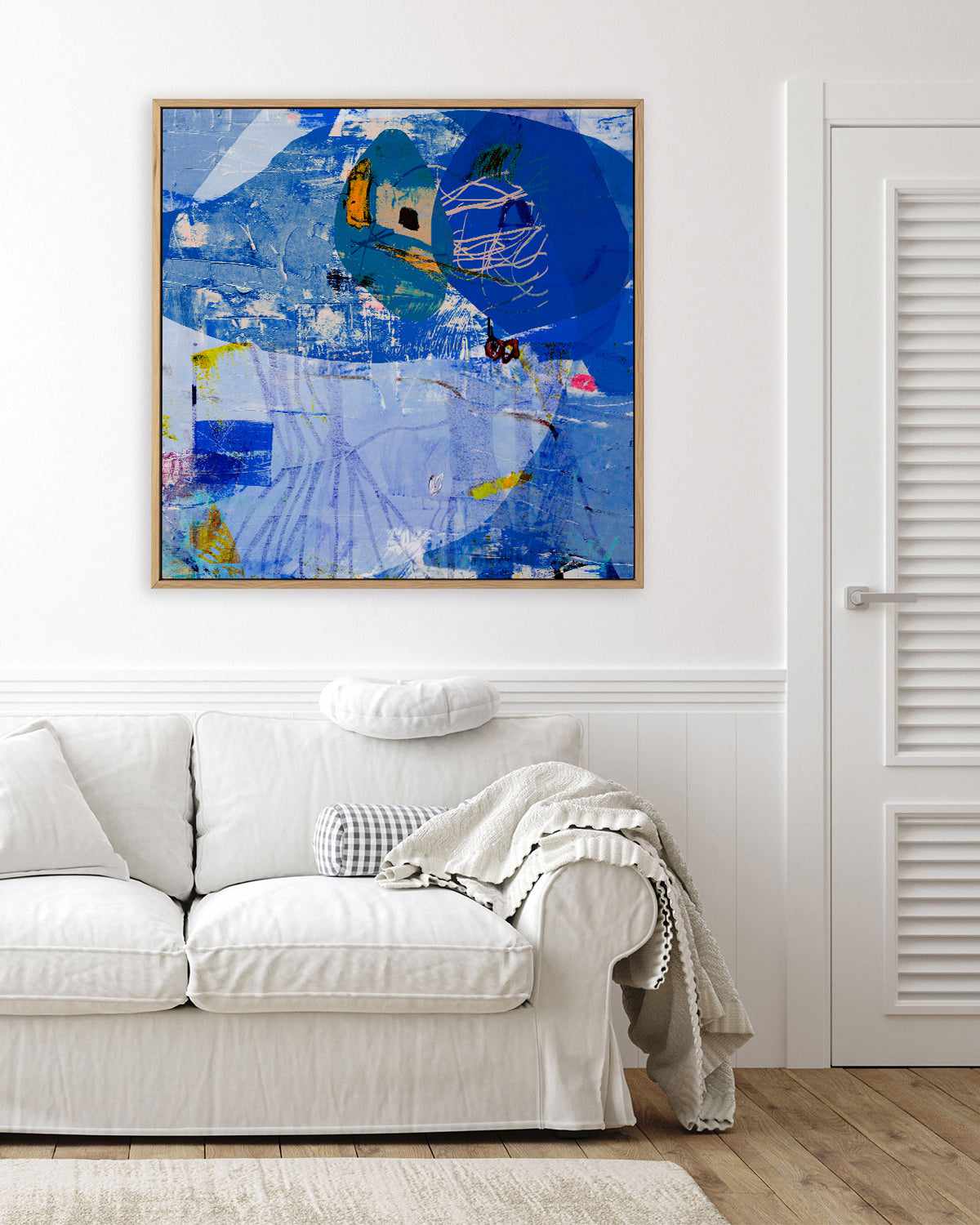 Azure by Antonia Tzenova | Framed Canvas Art Print